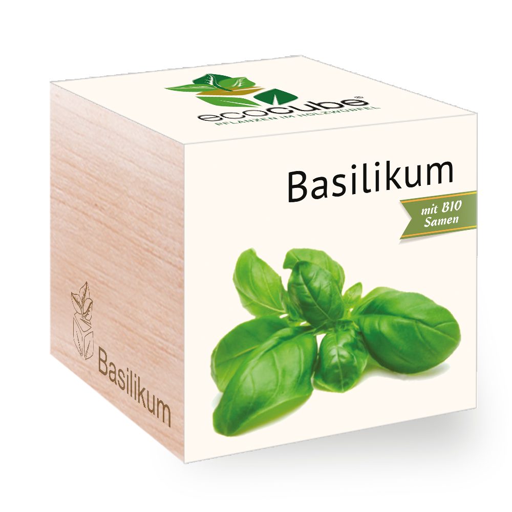 Feel Green Gartenpflege-Set Ecocube Basilikum von Feel Green, Nachhaltige Geschenkidee