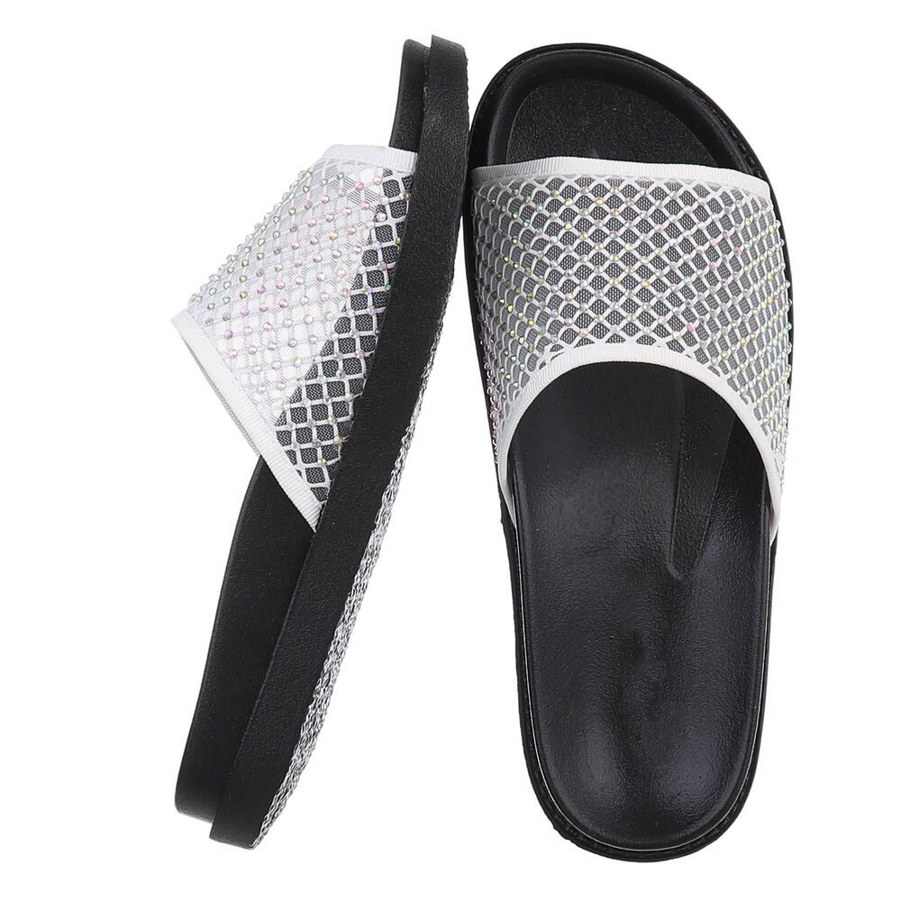 Ital-Design Stylische Sommer-Sandalen mit schimmerndem Design für Damen Pan günstig online kaufen