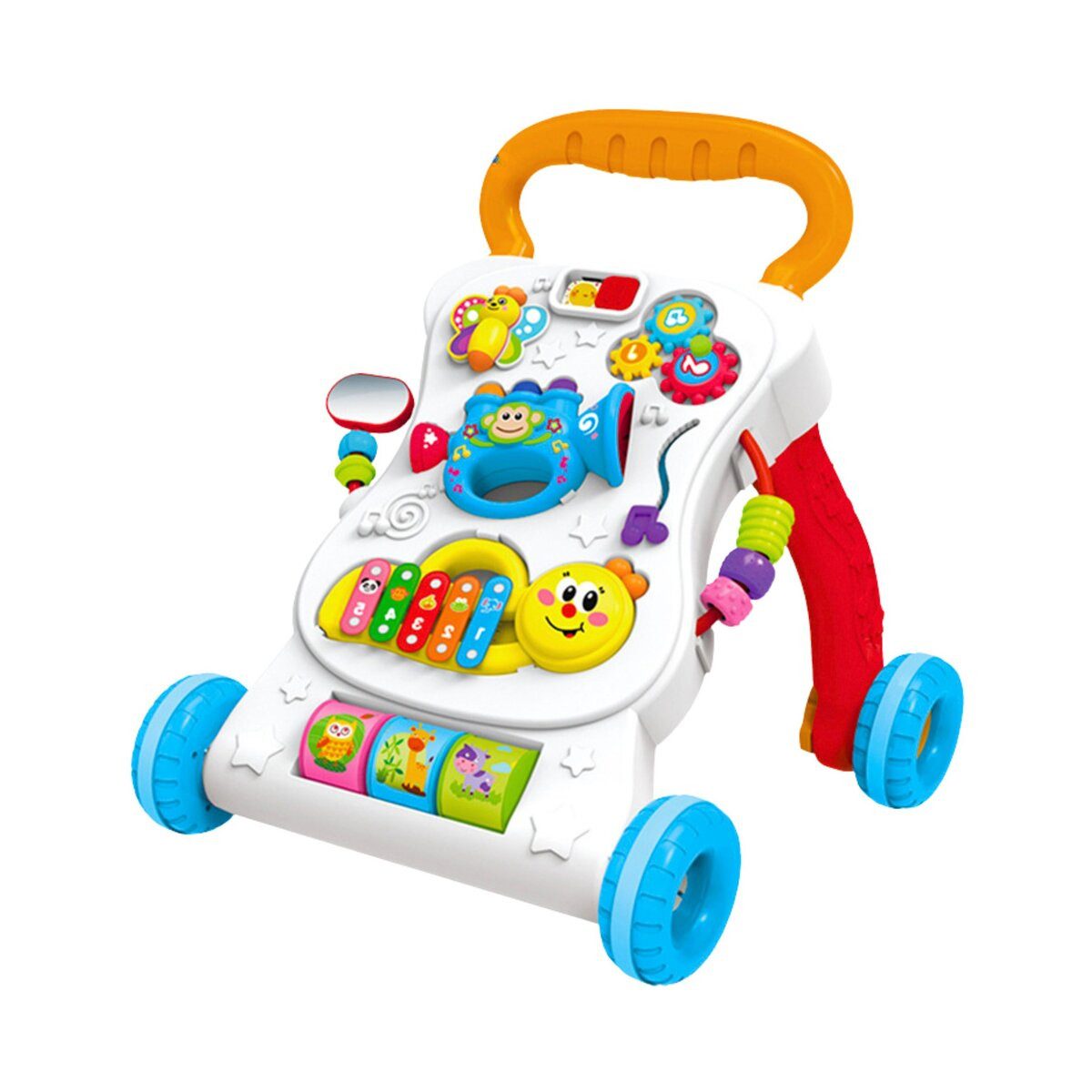 Wisam Lernspielzeug Baby Lauflernwagen mit Musik Lernpanel Sound