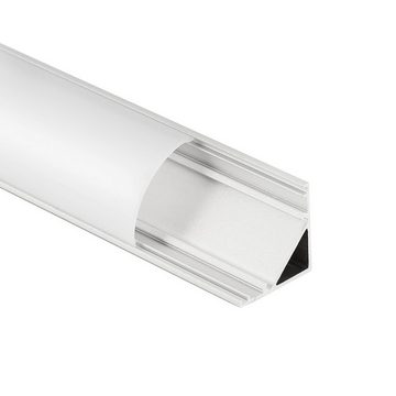 LETGOSPT LED-Stripe-Profil 5 Stücke 1 m LED Profil Aluprofil Alu Schiene Leiste Profile, Aluminium LED-Stripe-Profil für LED-Streifen Eloxiert