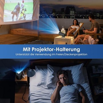 HIPPUS Mini Smart Portabler Projektor (120 lm, 1920 x 1080 px, Mit 2,4/5G WLAN, Bluetooth 5.0 und automatischer Keystone-Korrektur)