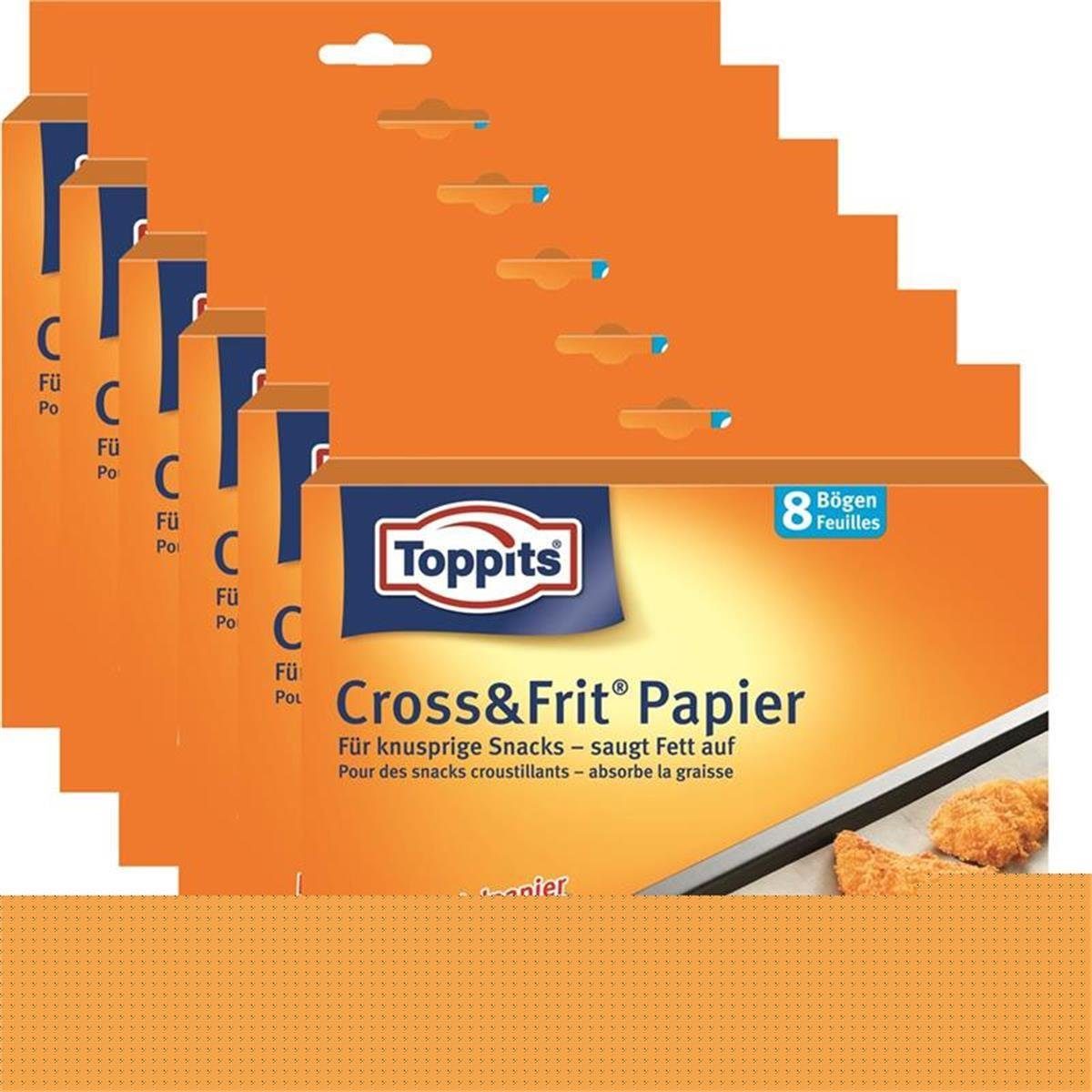 Toppits Küchenorganizer-Set Toppits® Cross & Frit Papier Back-Spezialpapier Snackpapier 8 Bögen