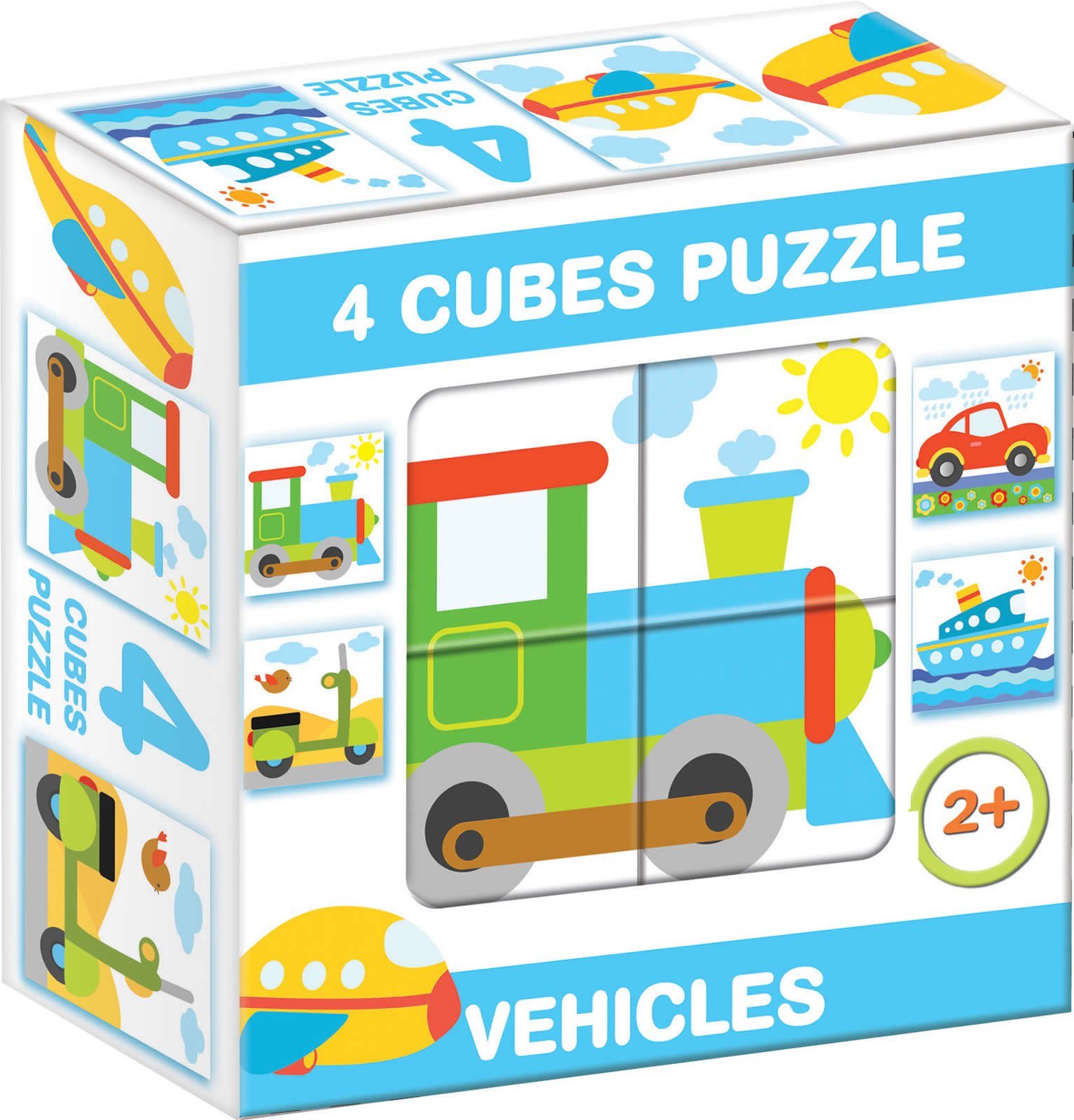 Dohany Würfelpuzzle Bilderwürfel 4-tlg. Fahrzeuge Kinderpuzzle, günstig online kaufen