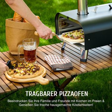 Crenex Pizzaofen, 12 Zoll BBQ Pellets Outdoors tragbar Grill Grillofen Holzpellets