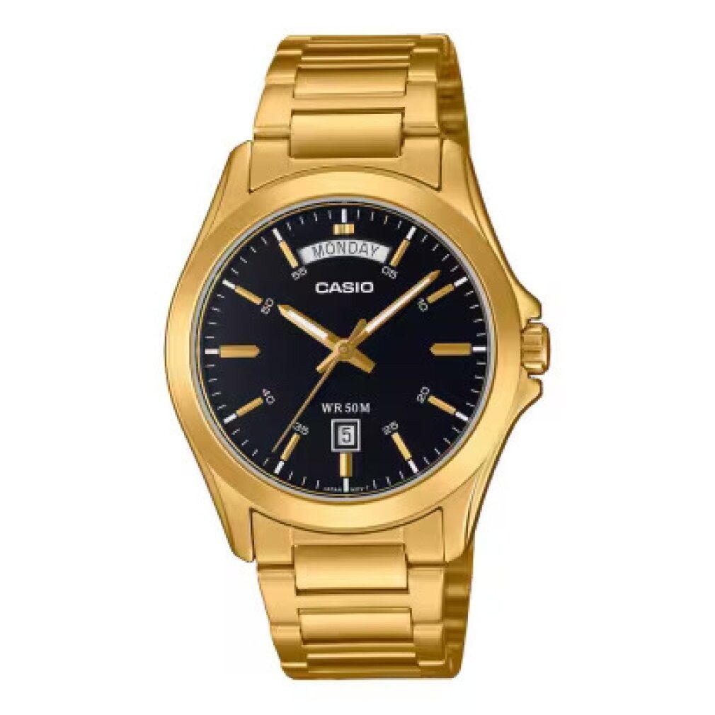 CASIO Luxusuhr Kollektion Mod. Tag und Datum Gold