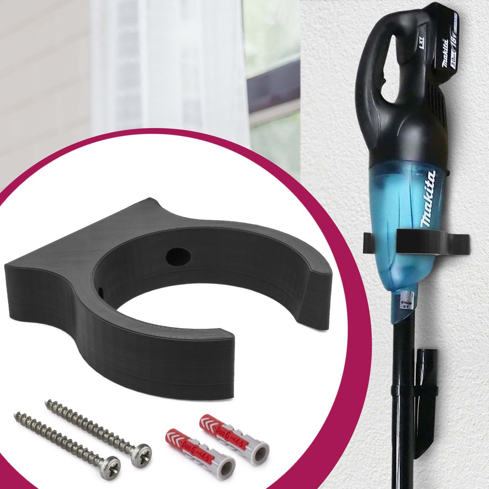 Wandhalterung Staubsauger Wand Halterung Akku Halter passend für Makita DCL Serie