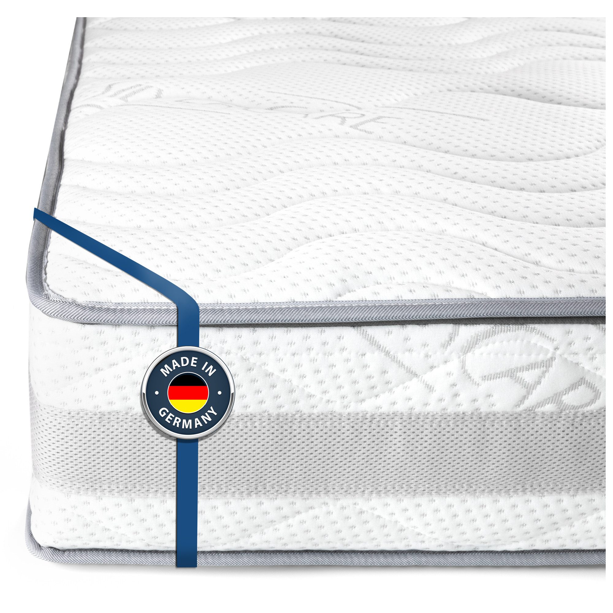 Komfortschaummatratze KOMFORT 23, BMM, 23 cm hoch, orthopädischer 7-Zonen KSCell®-Schaum, SilverCare Klima-Border Bezug