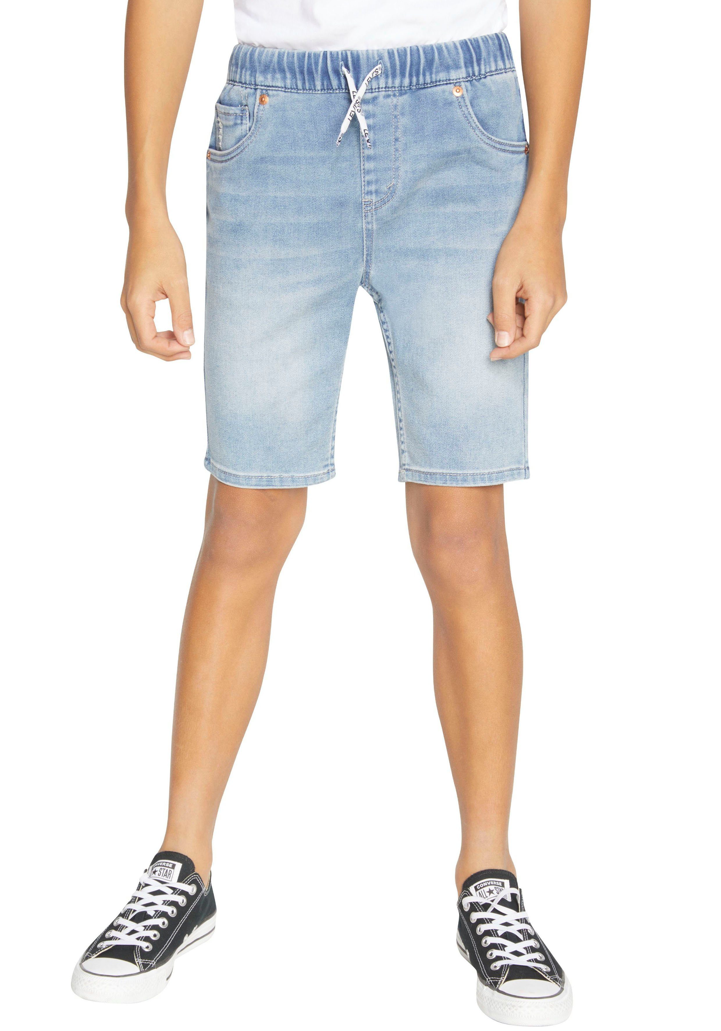 Levi's® Kids Jeansbermudas LVB SKINNY DOBBY SHORT for BOYS, Mit  Logo-Gummizug und Zugband in der Taille