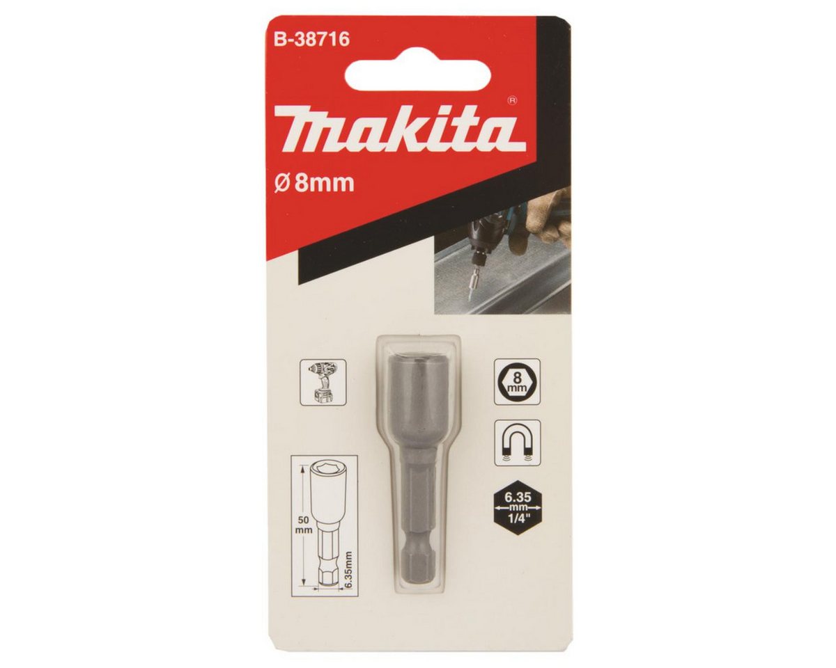 Thumbnail - Makita Akku-Multifunktionswerkzeug Makita Steckschlüsselbit SW8 8 x 50 mm • 1/4", Produkt, Makita, Makita Werkzeug und G...