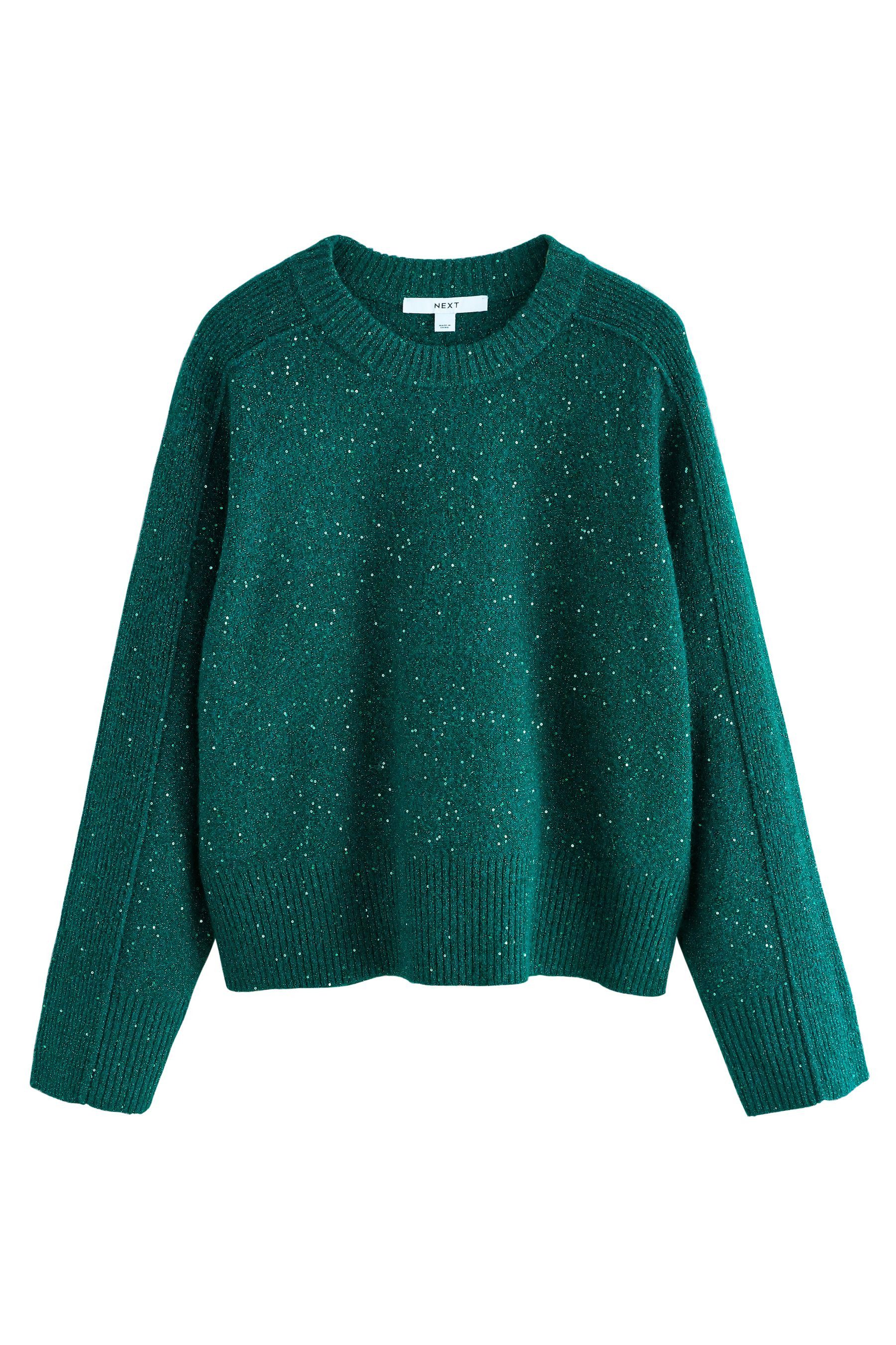 Next Rundhalspullover Gemusterter Strickpullover mit Rundhalsausschnitt günstig online kaufen