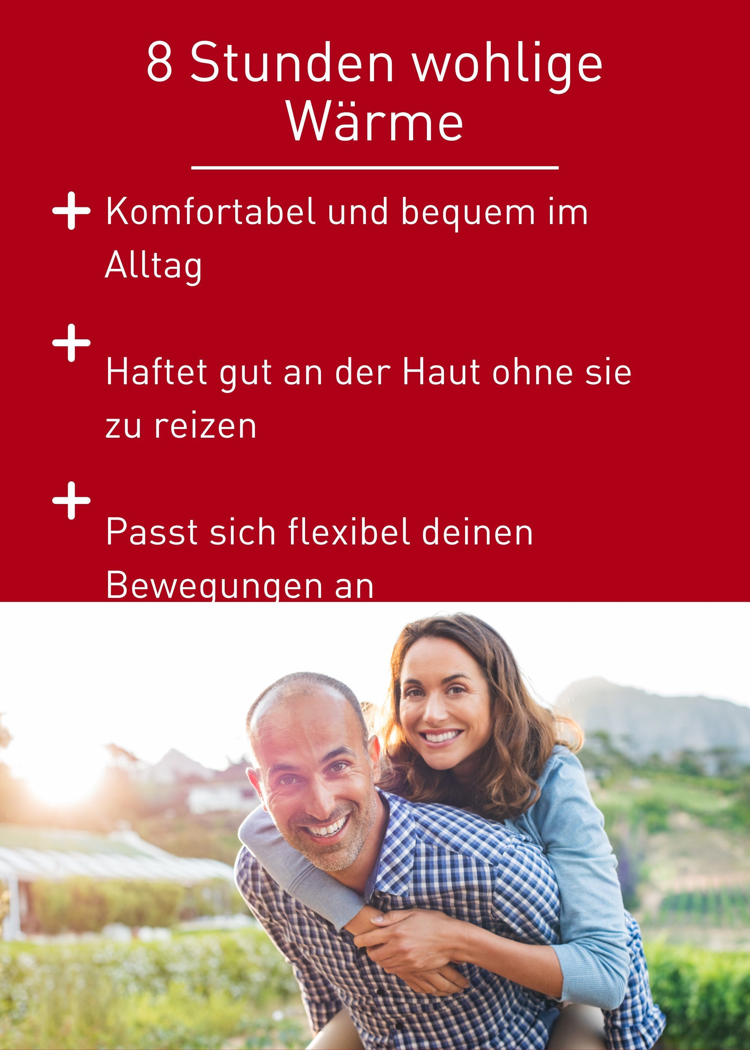 N1 Healthcare Wärmepflaster N1 Wärmepflaster für den Rücken, 4 St. (4 St), 8 Stunden wohltuende Wärme