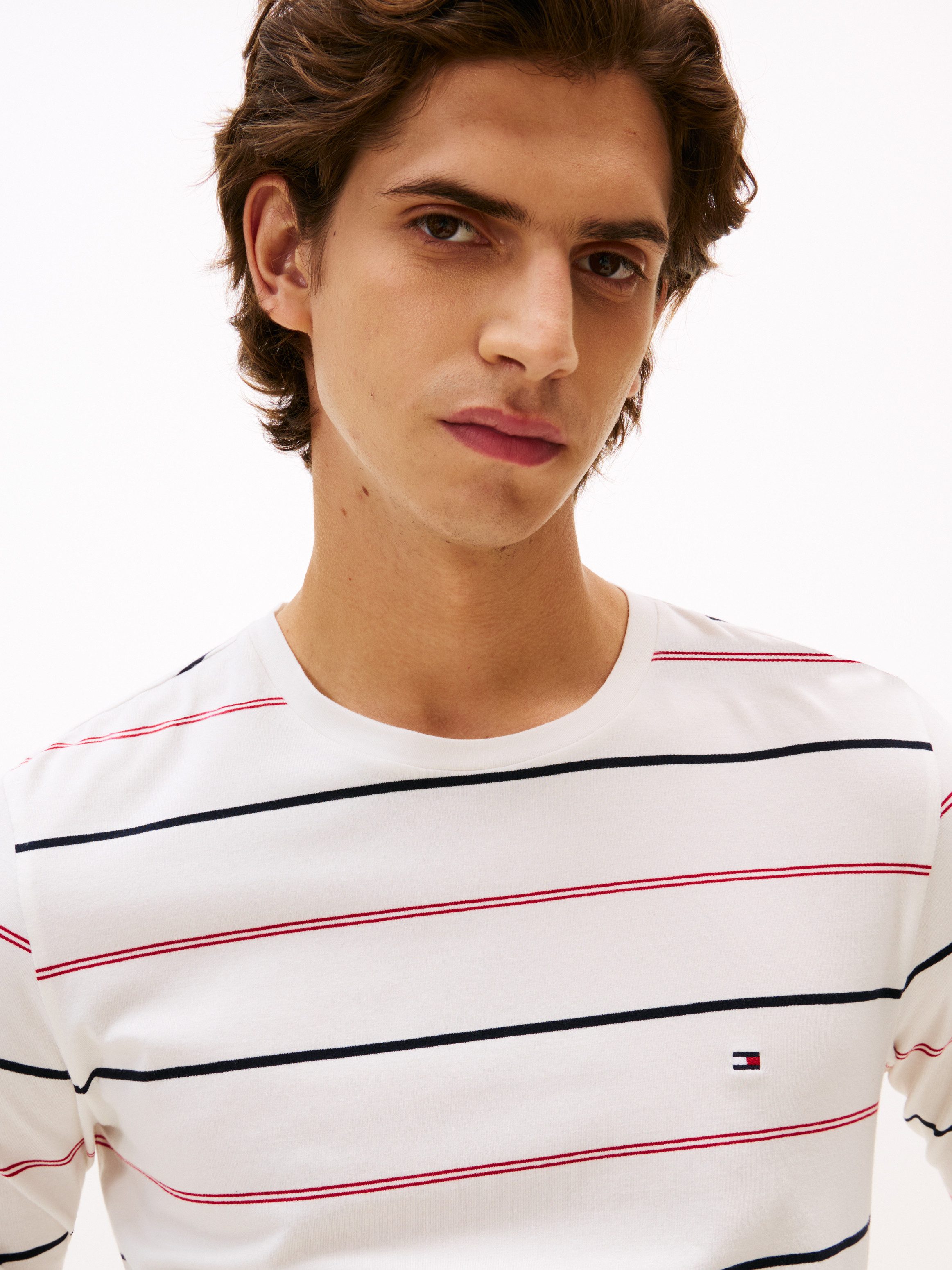 Tommy Hilfiger Longsleeve STRETCH SLIM STRIPE Rundhals, slim fit, Jersey günstig online kaufen