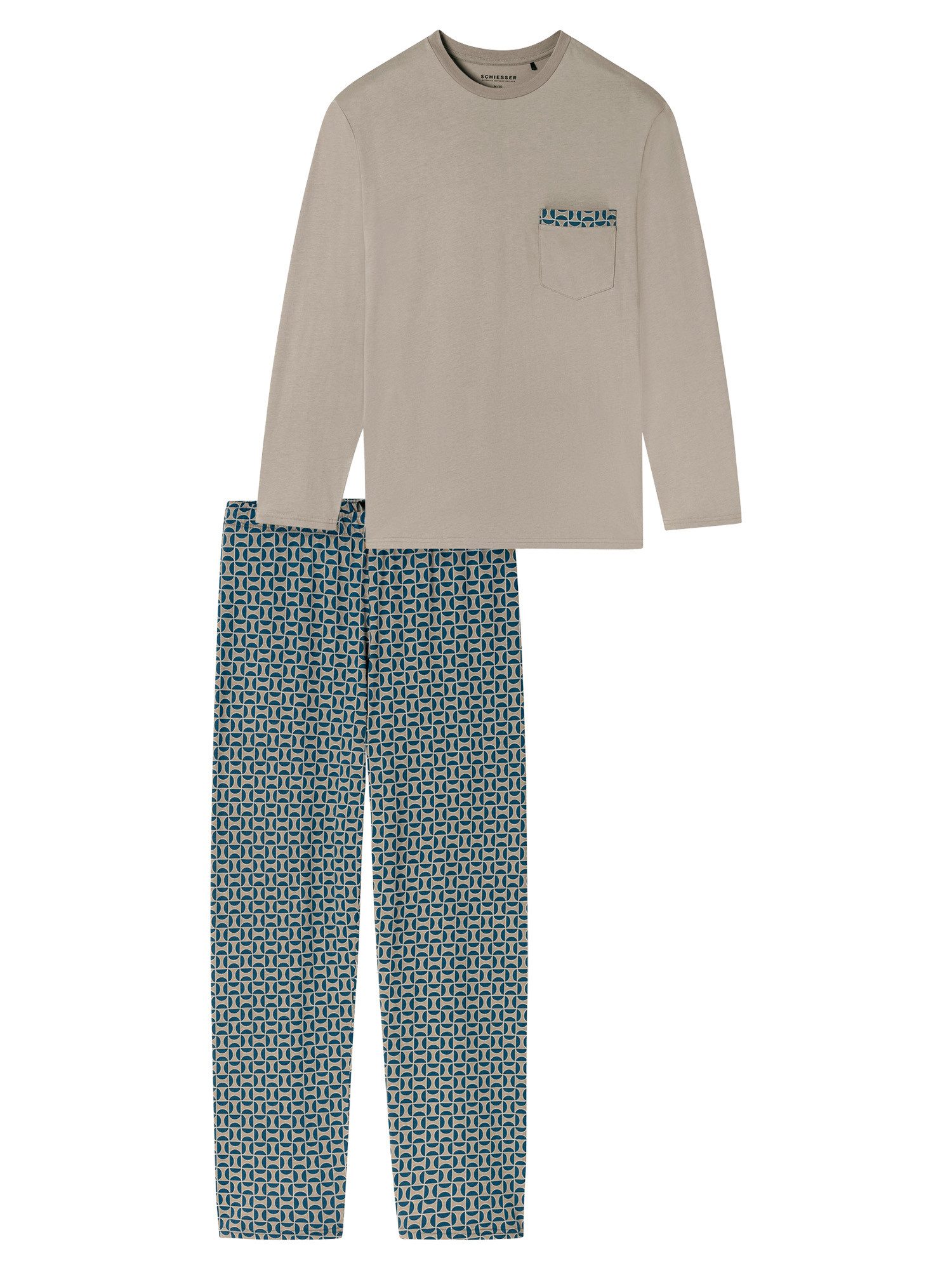 Schiesser Pyjama Comfort Nightwear (2 tlg) schlafanzug schlafmode bequem günstig online kaufen