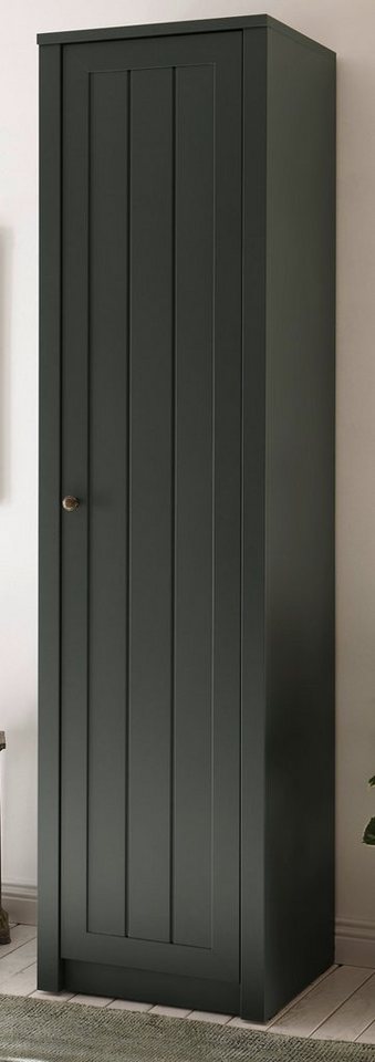 Furn.Design Stauraumschrank Forres (Mehrzweckschrank in Landhaus grün, 50 x  197 cm) mit viel Stauraum