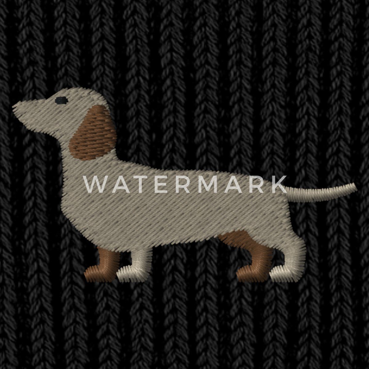 Spreadshirt Beanie Dackel Stickerei Fisherman Beanie Bio Mütze (1-St) günstig online kaufen