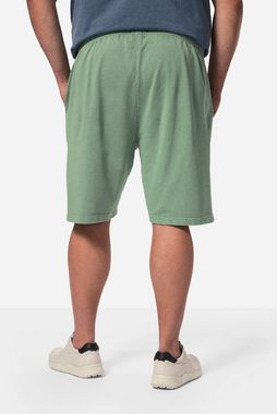 Men Plus Bermudas Men+ Sweat-Shorts Elastikbund Vintage Look