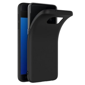 CoolGadget Handyhülle Black Series Handy Hülle für Samsung Galaxy S7 5,1 Zoll, Edle Silikon Schlicht Robust Schutzhülle für Samsung S7 Hülle