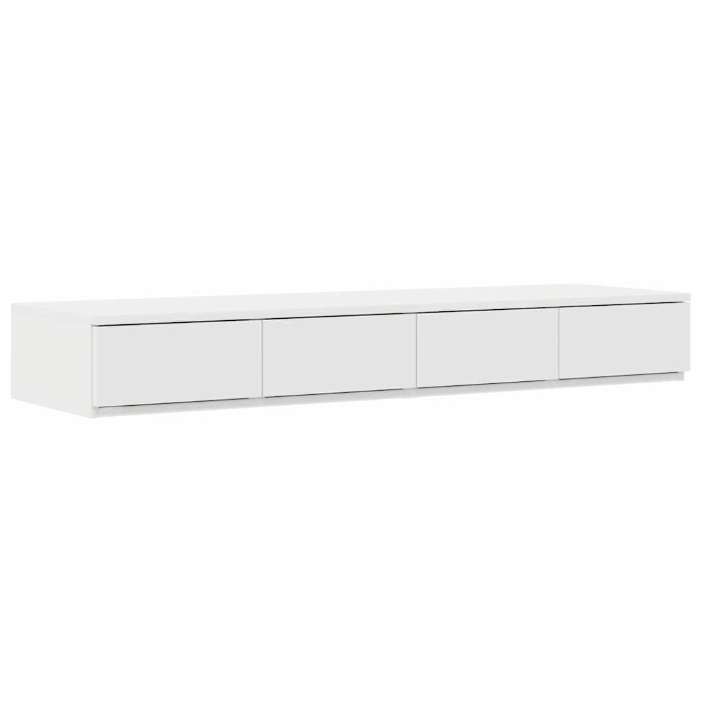 vidaXL Bett Bettschubladen Weiß 120 x 36,5 x 16,5 cm Holzwerkstoff (1-tlg)