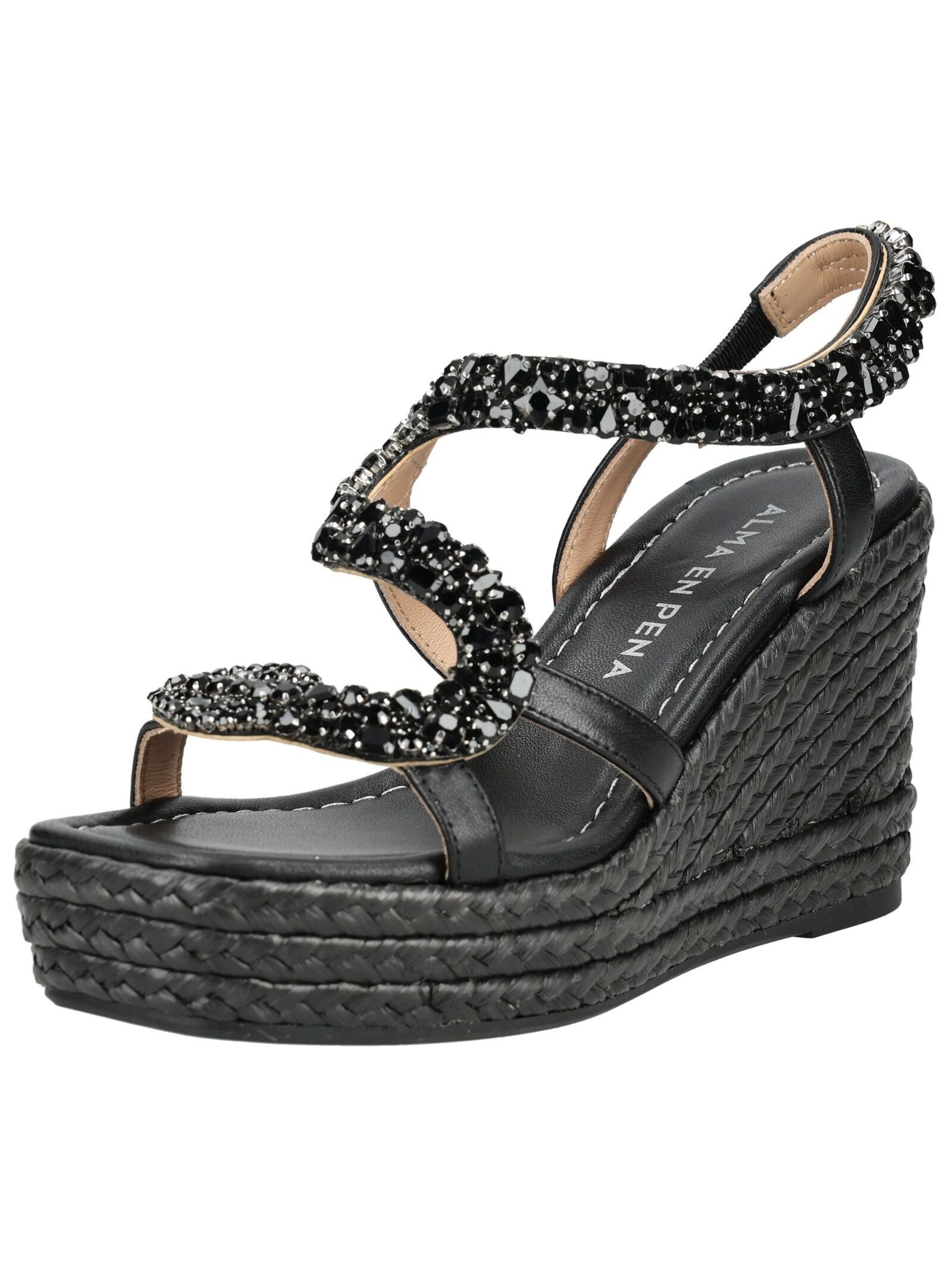 Alma en Pena ALMA EN PENA Sandalen Leder/Textil Keilsandalette