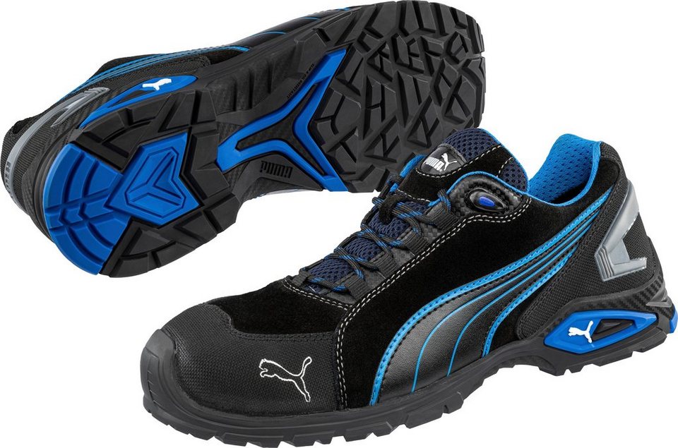 PUMA Safety Rio Black Low Sicherheitsschuh Sicherheitsklasse S3L FO SR,  evercushion® RELIEF“ Premium-Einlegesohle