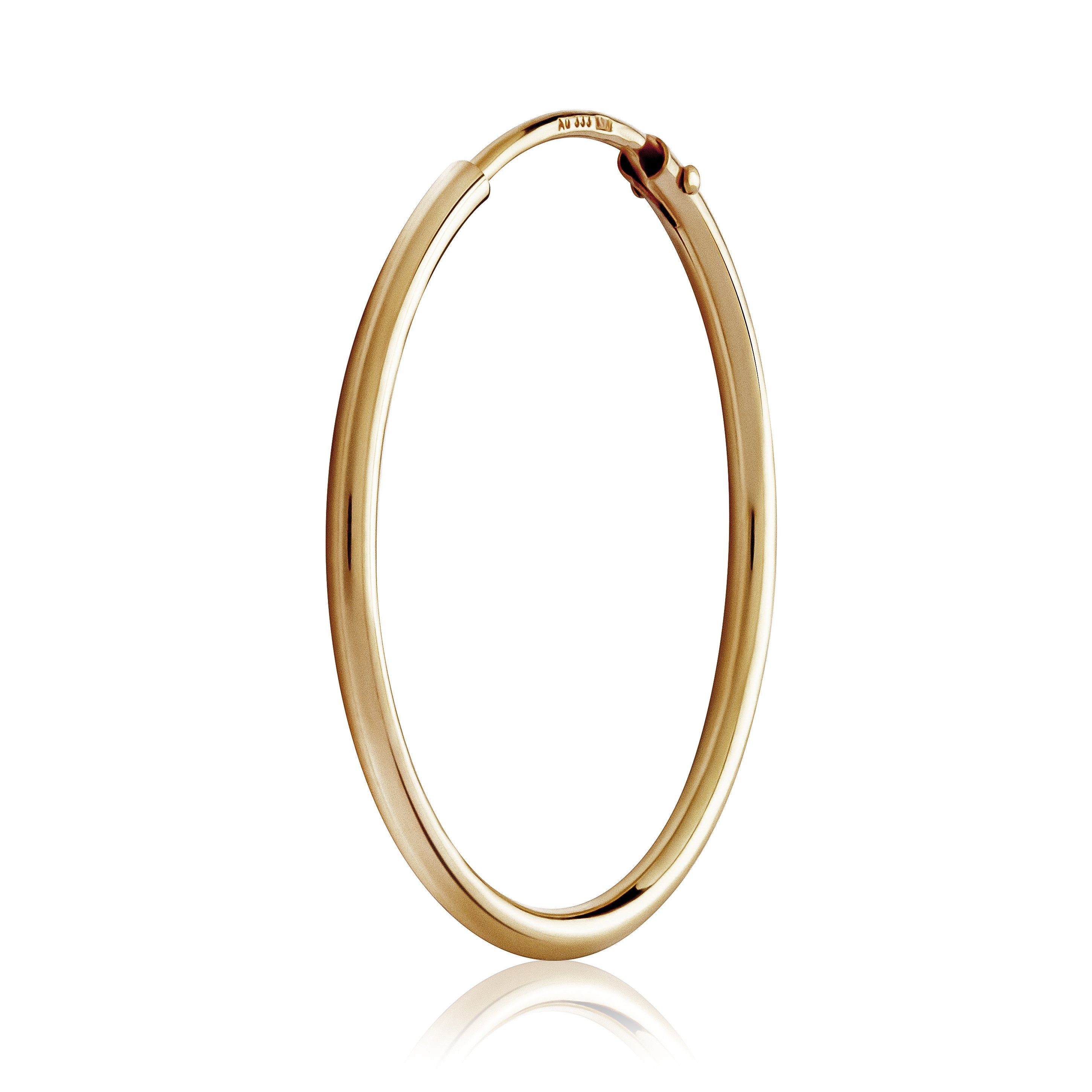 Single-Creole Einzel 25mm Creole 333 Gelbgold 8 Karat gold Ohrri