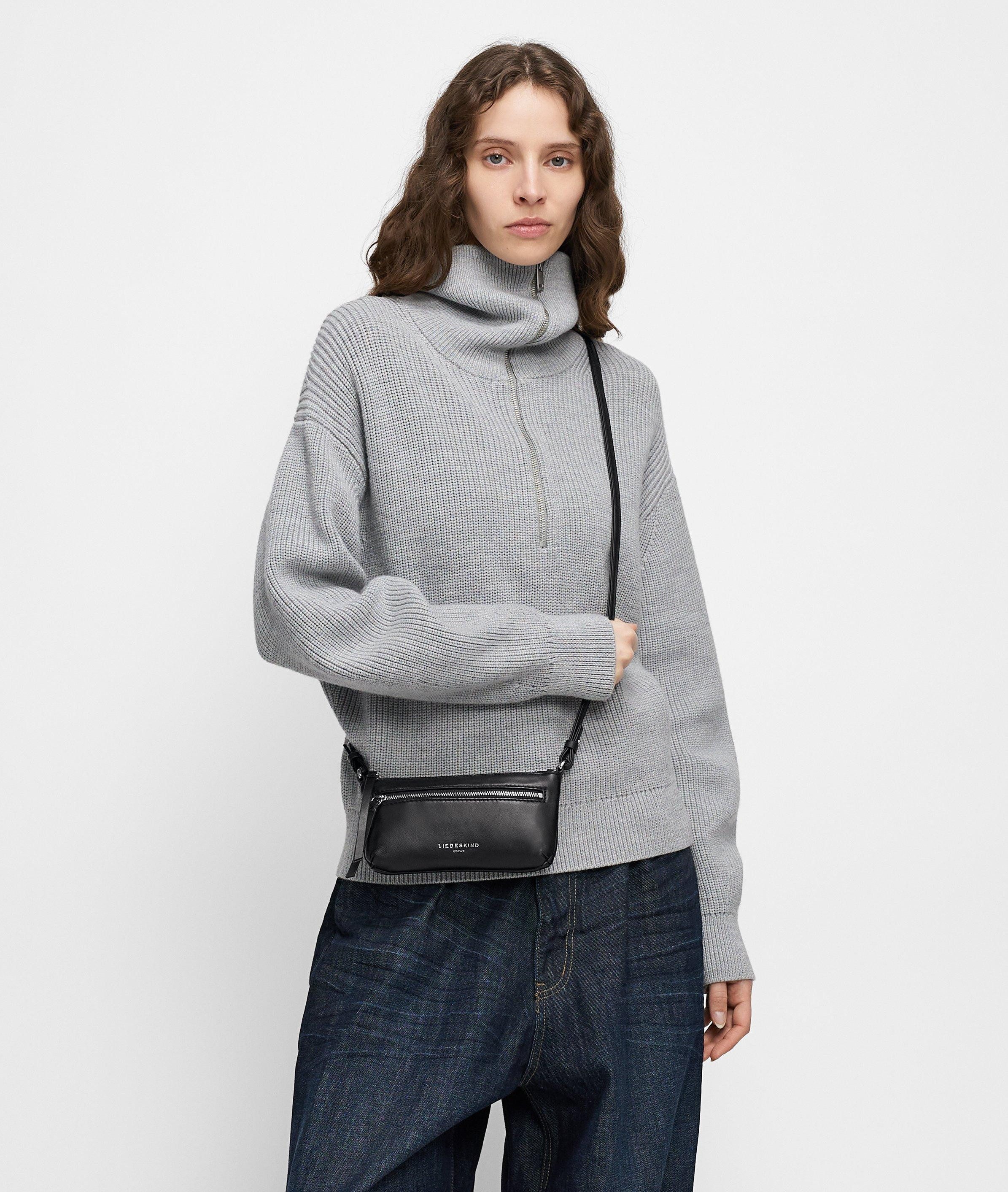 Liebeskind Berlin Umhängetasche Zena Crossbody XS, Kleine Umhängetasche aus weichem Schafsleder