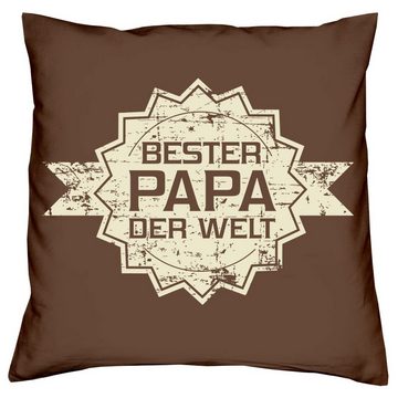 Dekokissen Kissen Bester Papa der Welt Stern & Sprüche Socken Sleep, Geschenke Weihnachten Geburtstag Vatertag