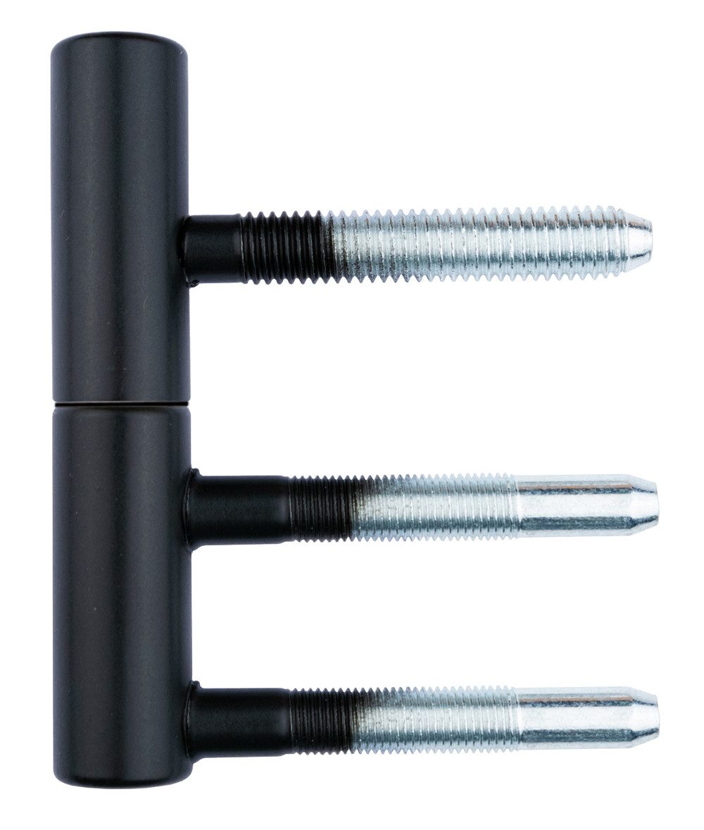 Türbeschlag Türband TB 2064 Schwarz 2-Teilig Pulverbeschichtet (2 St), massiv Stahl hell verzinkt