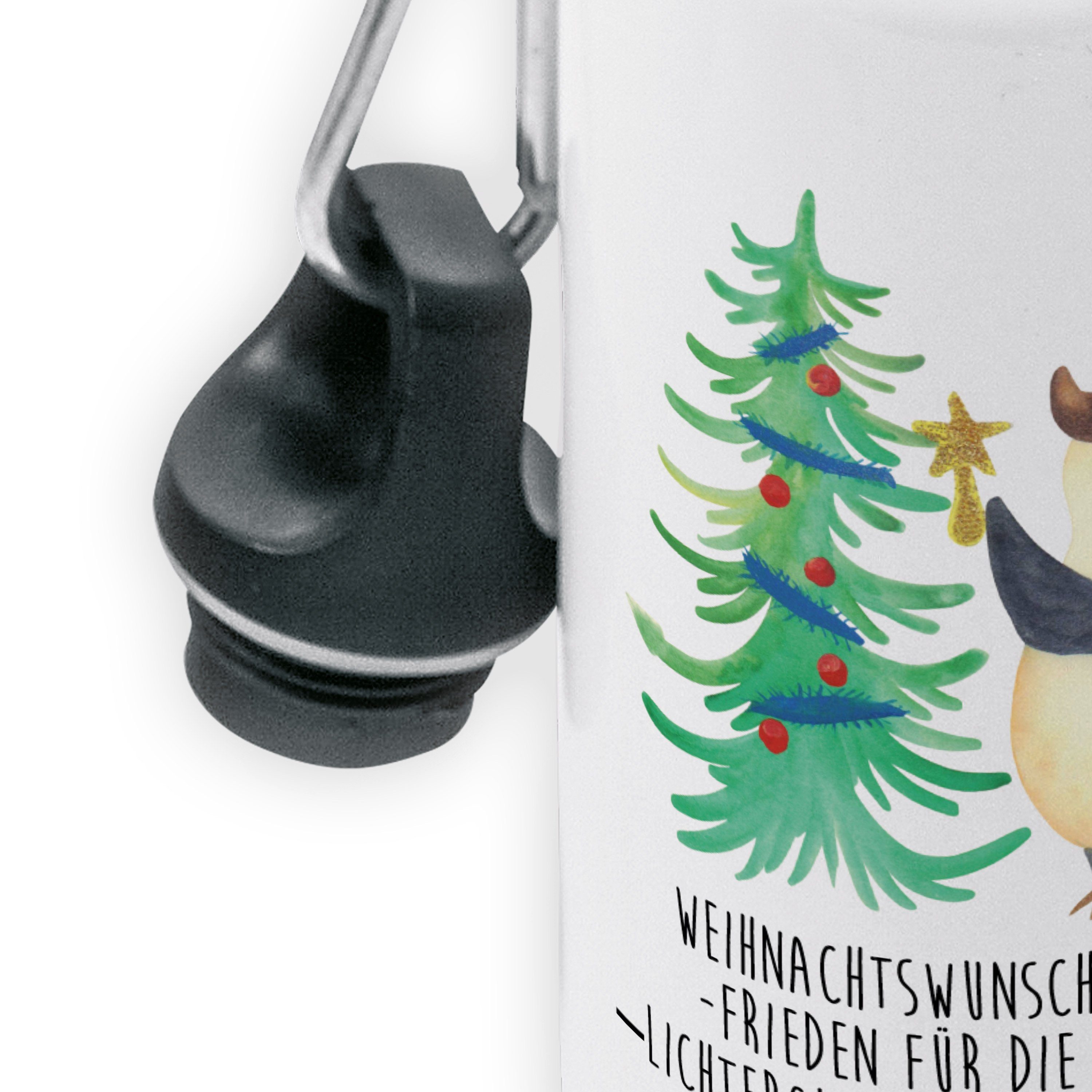 Mr. & Mrs. Weiß Trinkflasche, Geschenk, Weihnachtsbaum - Pinguin Trinkflasche Kindertrinkfl Panda 