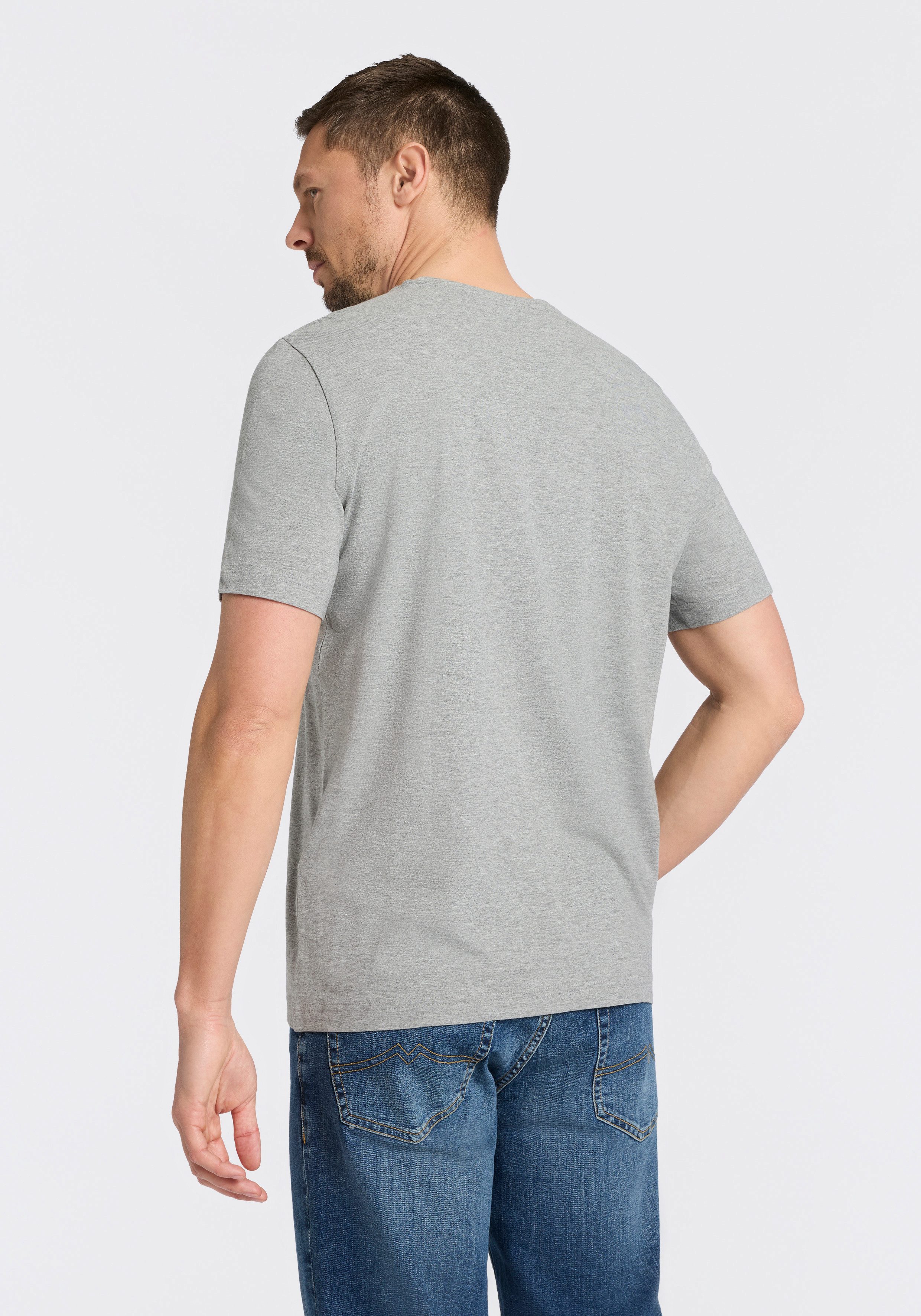 MUSTANG Kurzarmshirt Alex Logoprint kurzarm, mit Logoprint