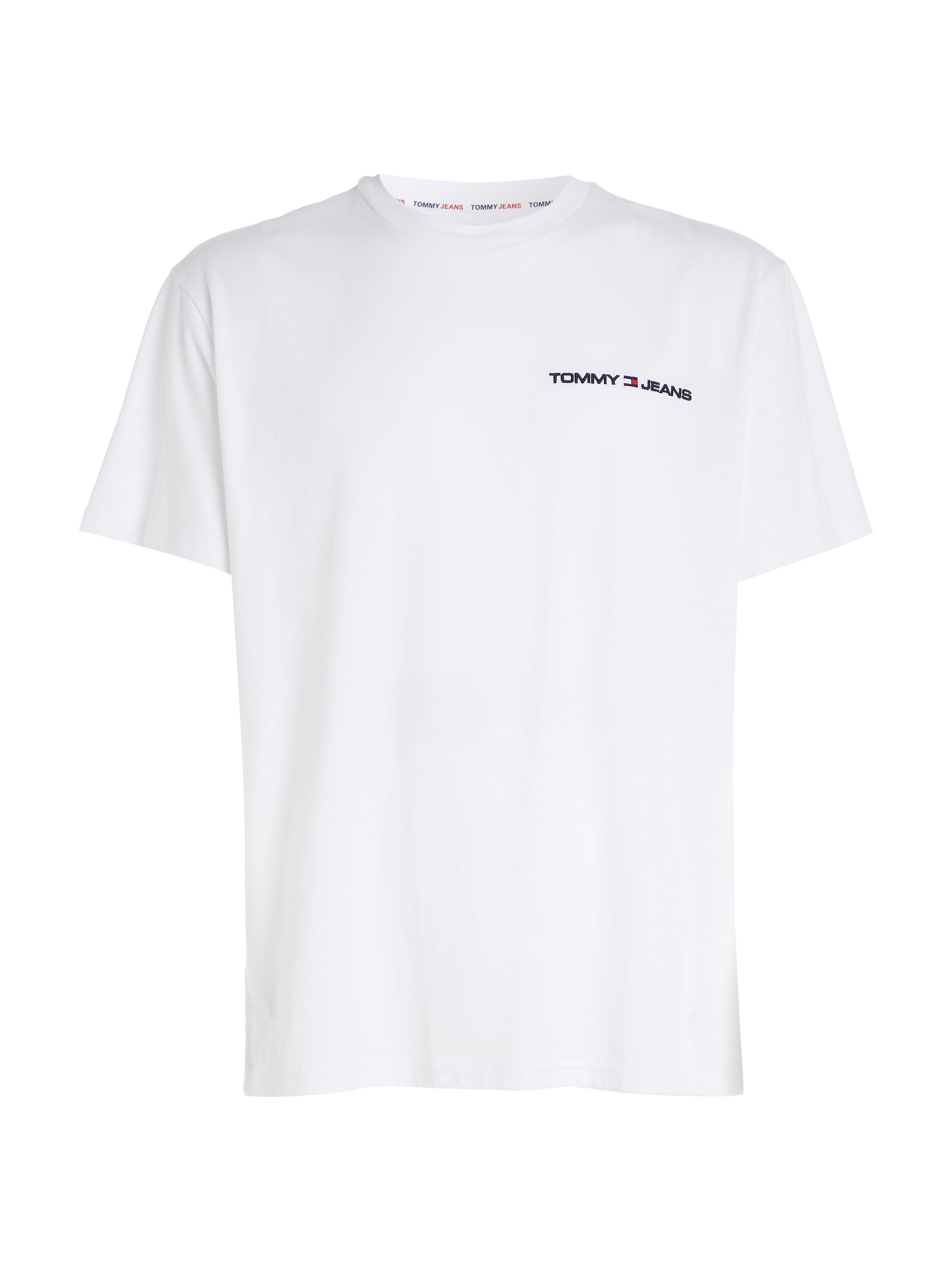 Tommy Jeans T-Shirt TJM LINEAR CHEST TEE CLSC White