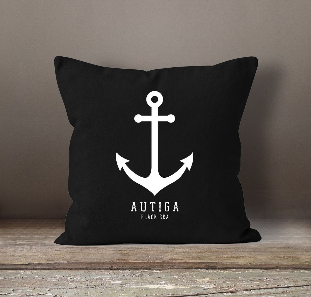 Segeln Autiga Anker Nautical Kissenbezug Autiga® schwarz Sailor Dekokissen