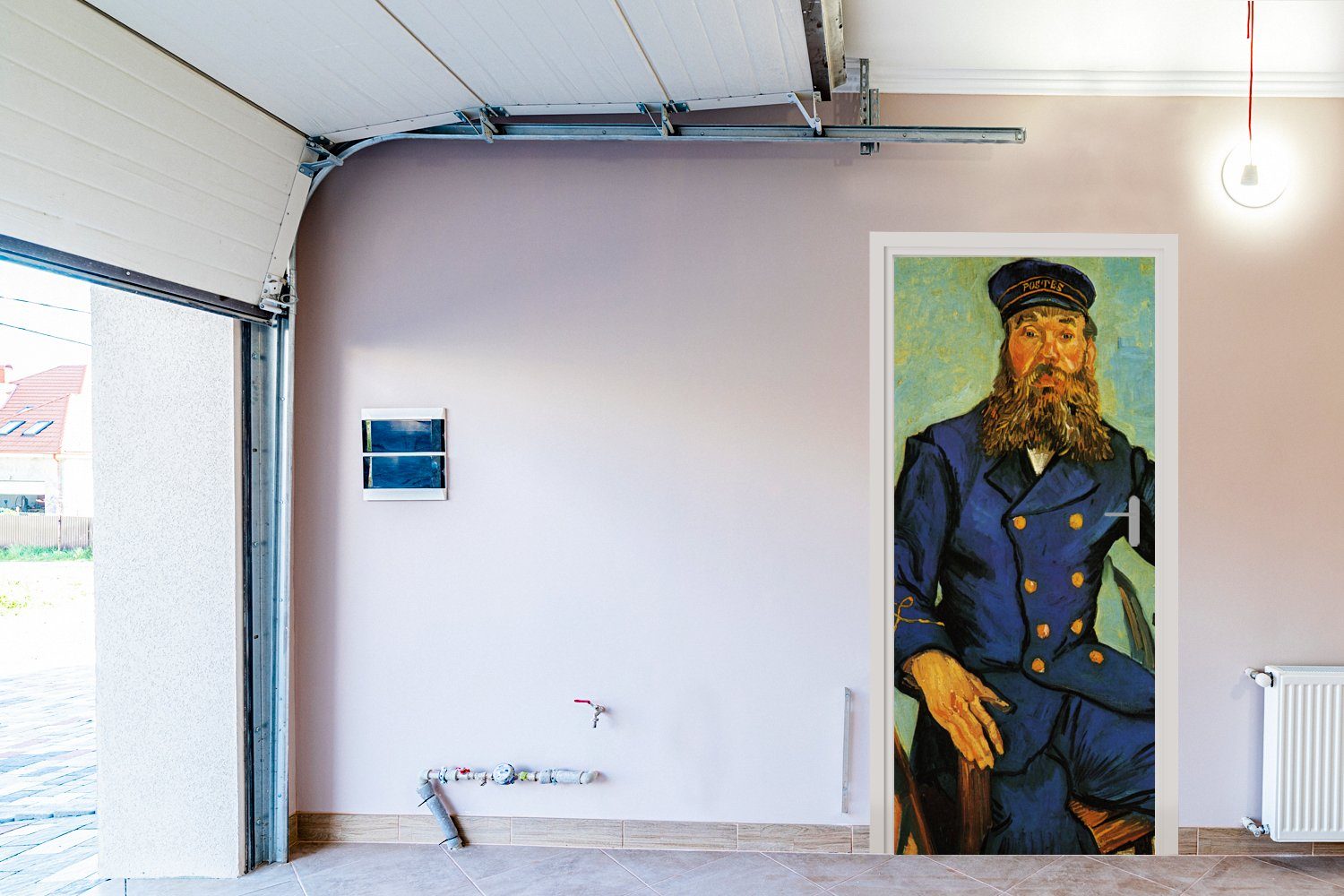 Türtapete Türaufkleber, Fototapete St), bedruckt, MuchoWow 75x205 Joseph cm - Vincent Porträt Tür, Gogh, Matt, von (1 Roulin van für