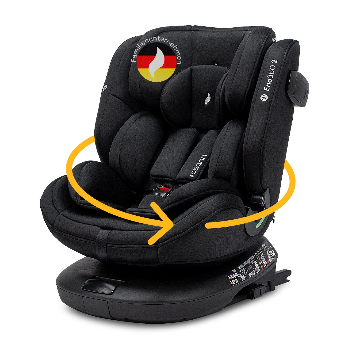 Osann Autokindersitz Eno360 2, ab: Geburt, bis: 12 Jahre, ab: 40 cm, bis: 150 cm, sicherer 360°Kindersitz: reboard bis 4 Jahre, verwendbar von 40-150 cm