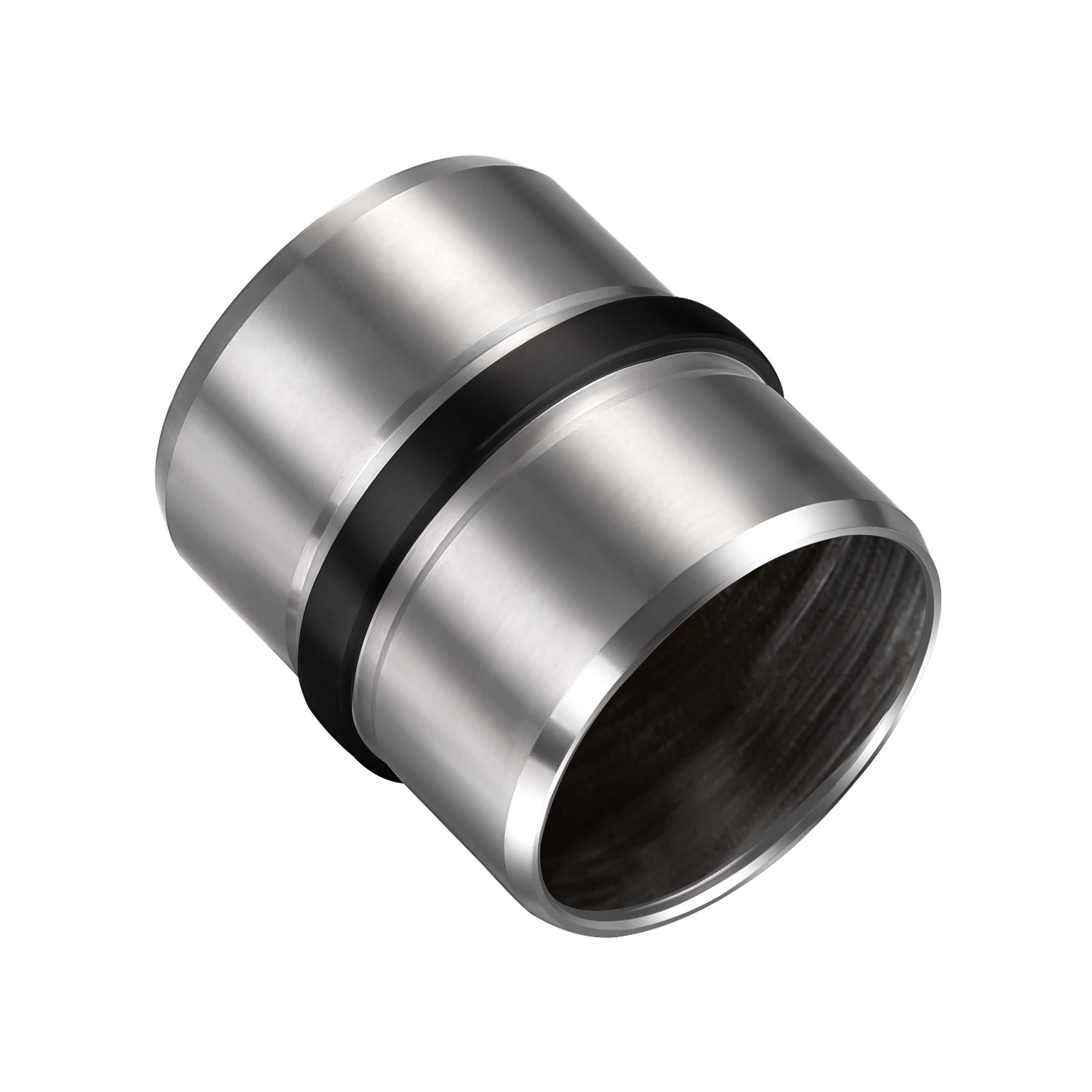 AICA Handlauf AICA Verbinder Edelstahl Ø42,2mm Rohrverbinder Treppenhandlauf, (Packung), 304 Edelstahl, Farbe: Silber/Schwarz, verbindungsstück handlauf