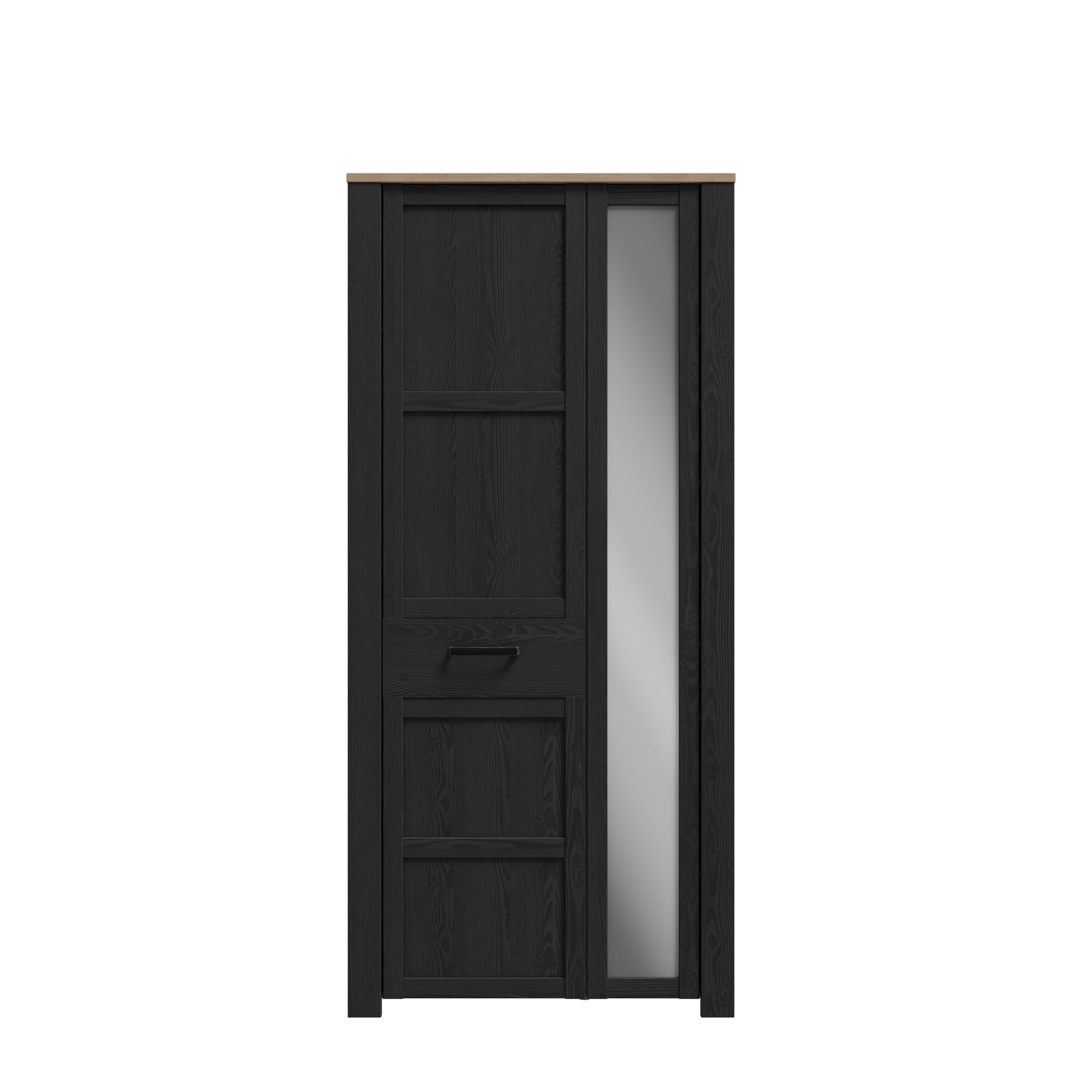 PREISBRECHER Garderobenschrank BOHOL in Eiche Dekor / Cabezone - 94,4x205,4x42cm (BxHxT)