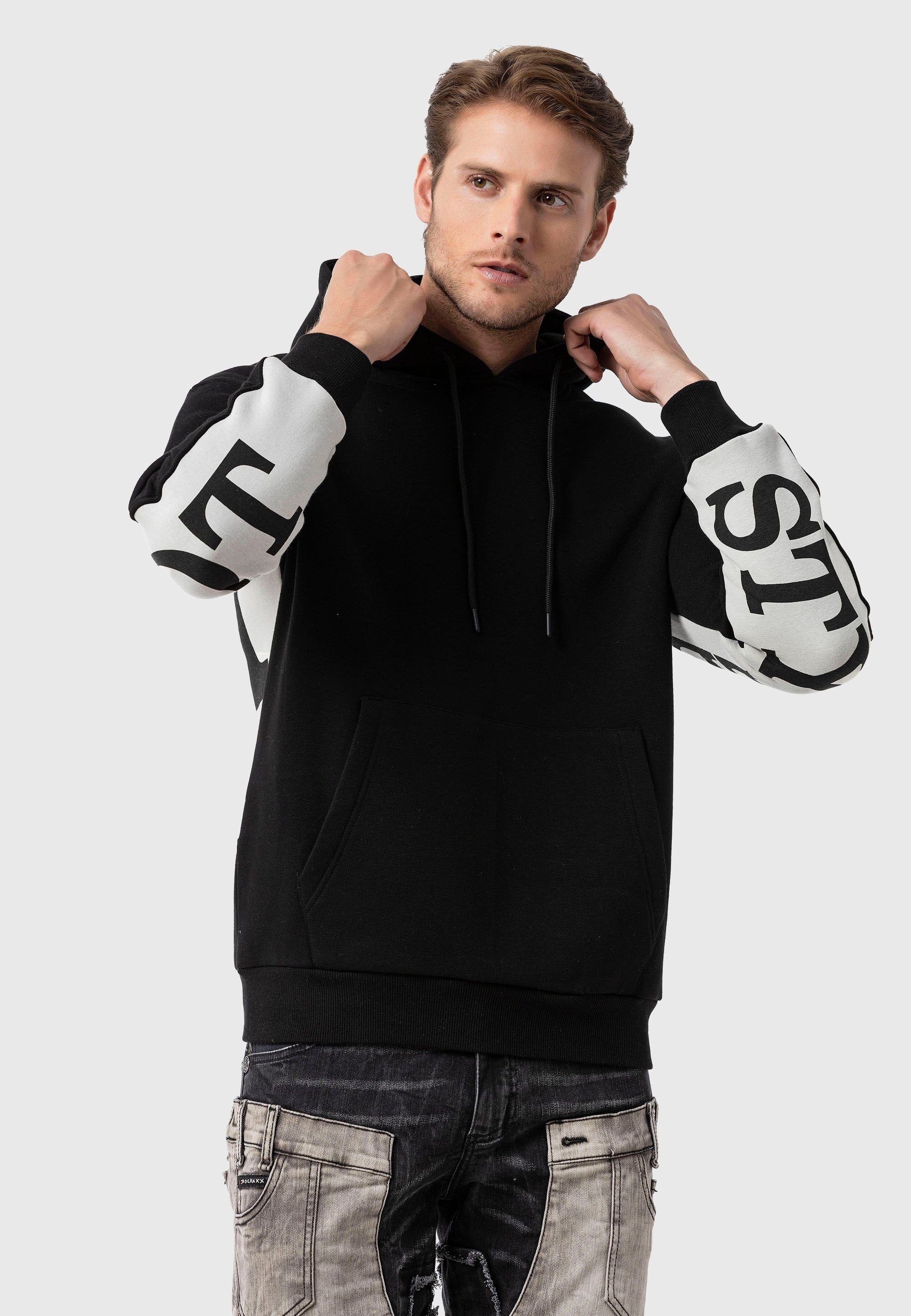 Cipo & Baxx Kapuzenpullover Sweatshirts (1-tlg) mit Statement Ärmel-Print