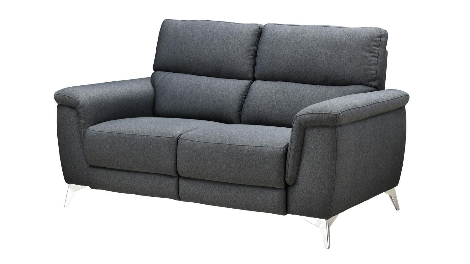Möbel Akut Sofa Sofa Nina 2-Sitzer Microfaser grau mit Federkern 171 cm