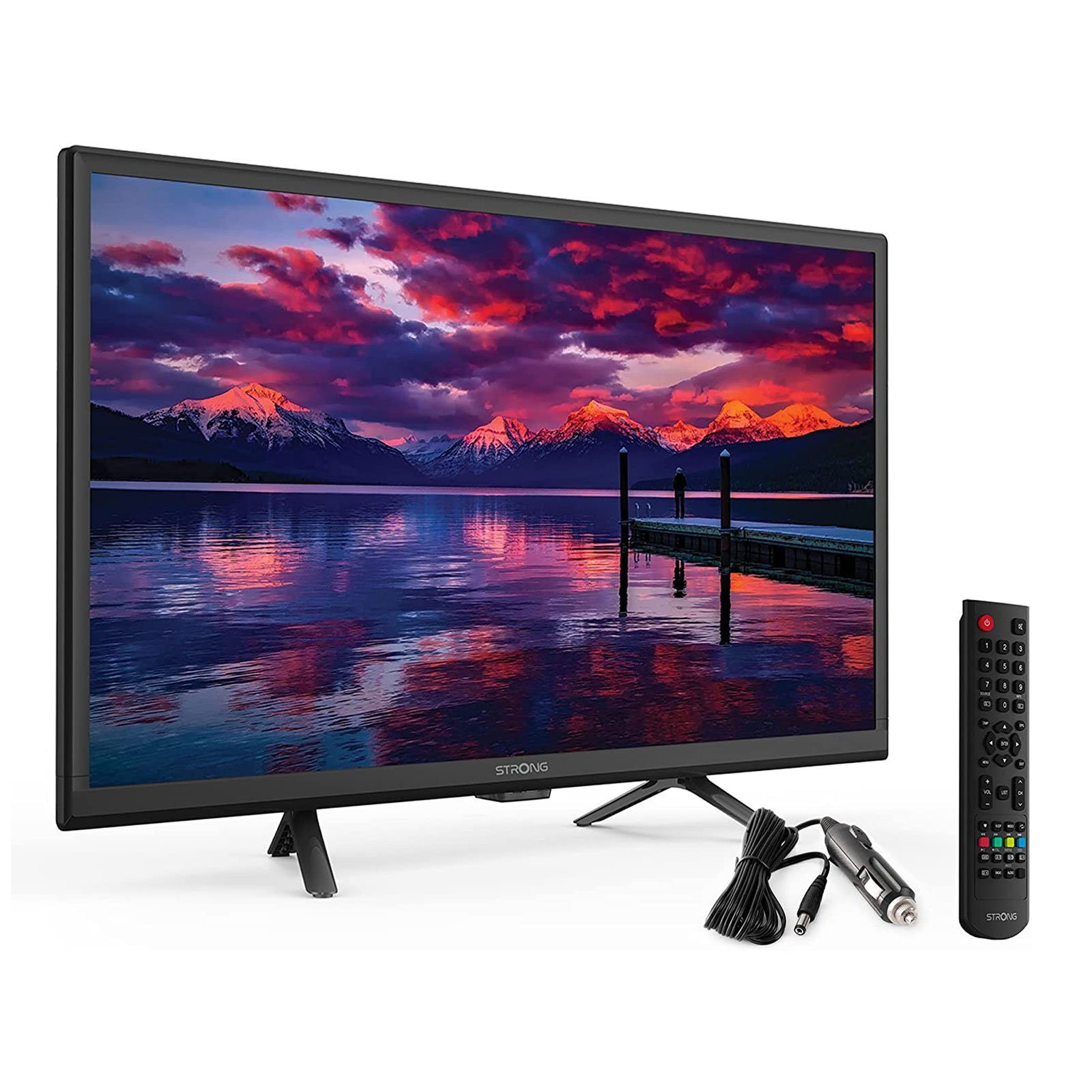Strong SRT 24HE4023 LED-Fernseher (60 cm/24 Zoll, HD, HD-Triple Tuner, Standfuß, USB, 12V kompatibel)