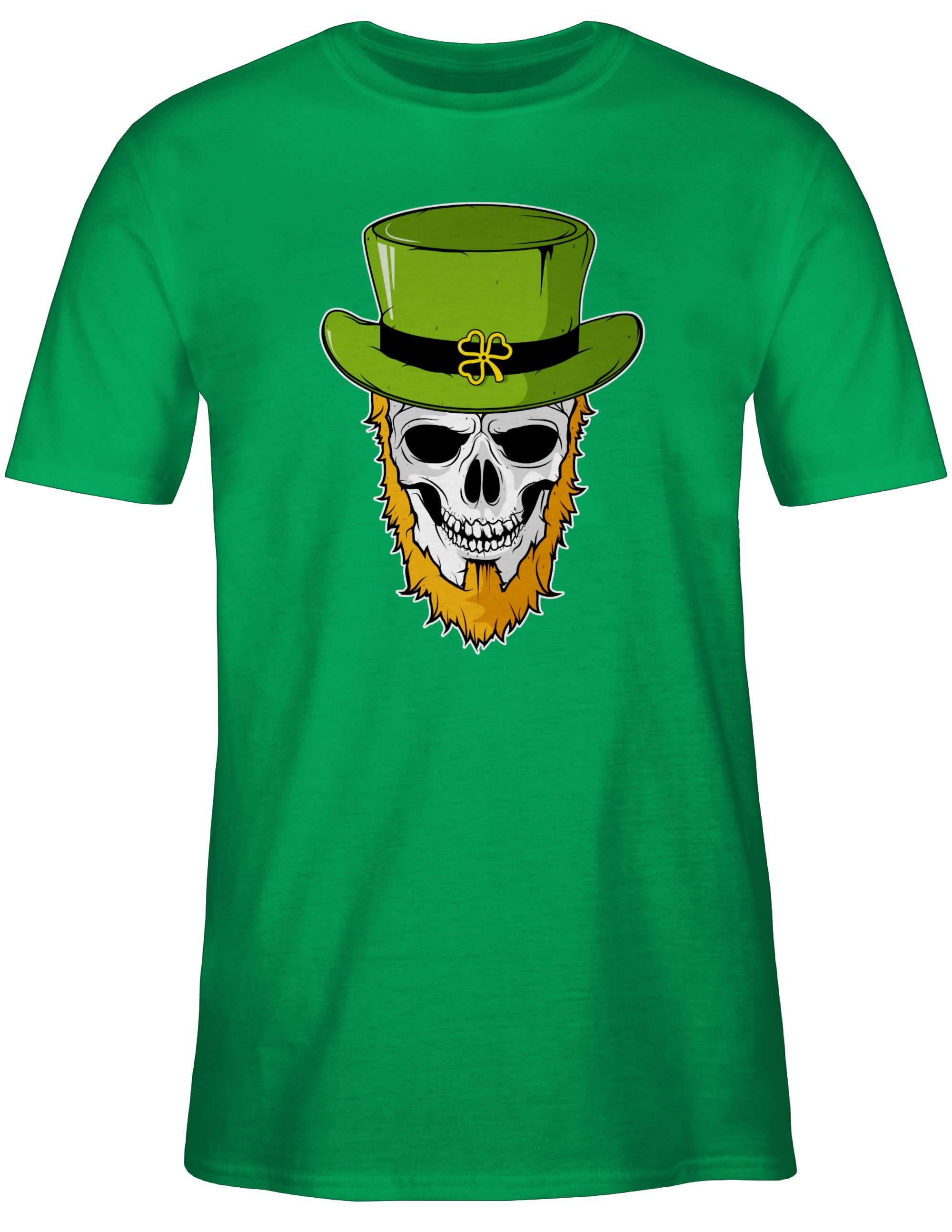 Kleeblatt St. Patricks 02 Totenkopf Shirtracer T-Shirt Day Grün