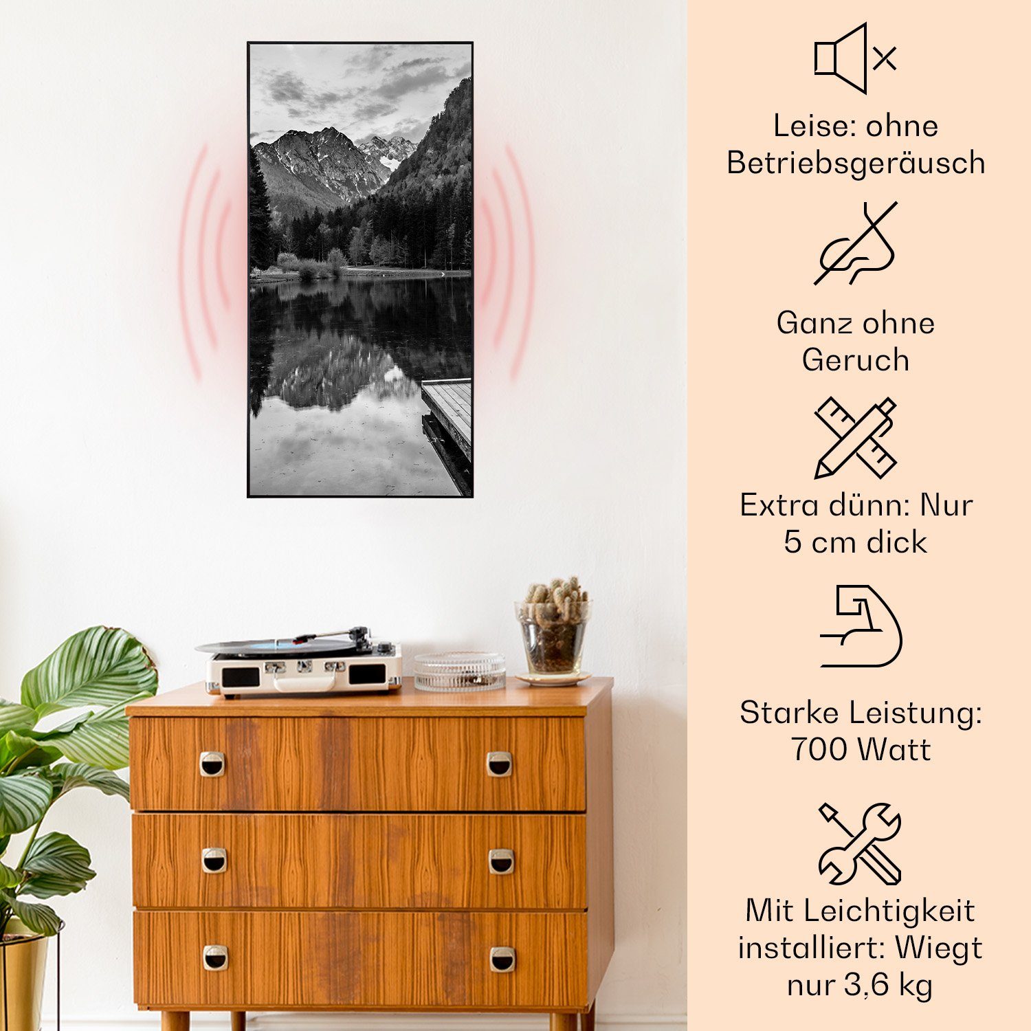 Klarstein Heizkörper Wonderwall Air Art Smart 700W, elektrische Infrarothei günstig online kaufen