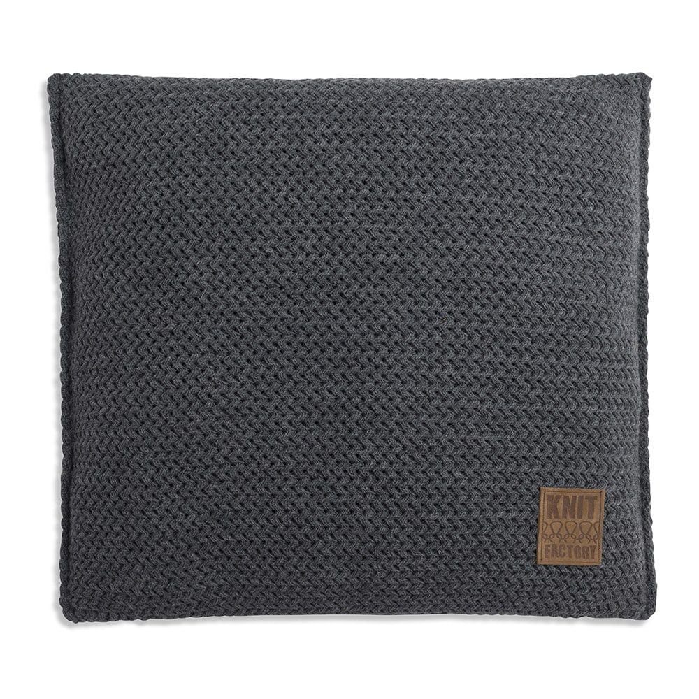 Knit Factory Dekokissen Knit Factory Maxx Kissen Anthrazit - 50x50