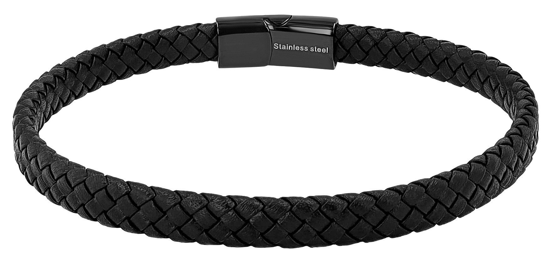 AKZENT Armband Leandros Edelstahl schwarz wasserfest