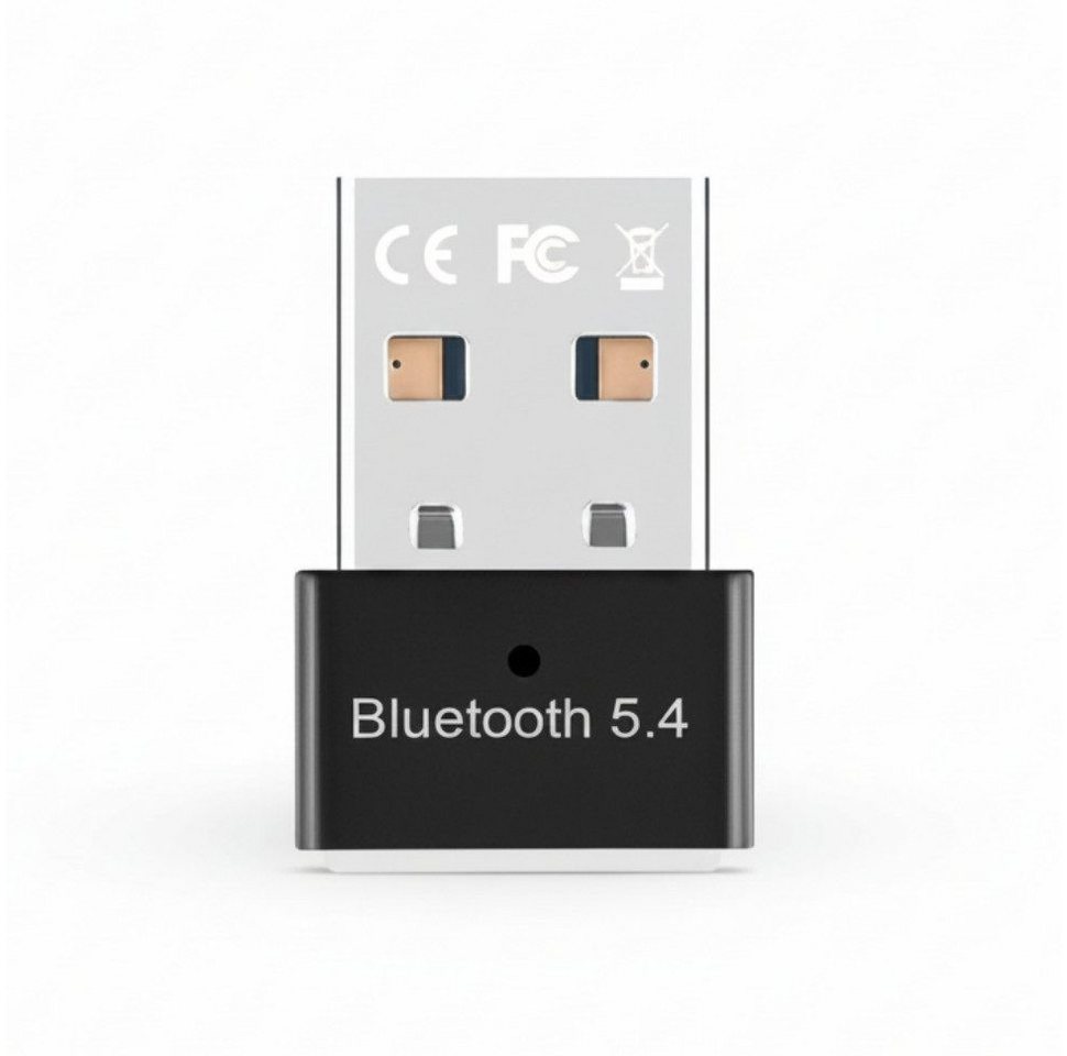kowdom Bluetooth 5.4 USB Adapter Plug & Play für PC Windows 11/10/8.1/7 Bluetooth-Adapter USB Typ A, Bluetooth 5.4, Plug & Play, geringe Latenz, 7 Geräte, kompakt