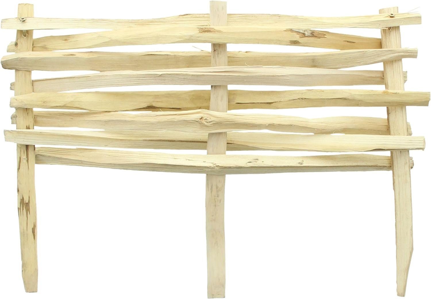 Beetbegrenzung "Haselnuss" Holz Beetzaun, Rasenkante, Beeteinfassung, Beetabgrenzung