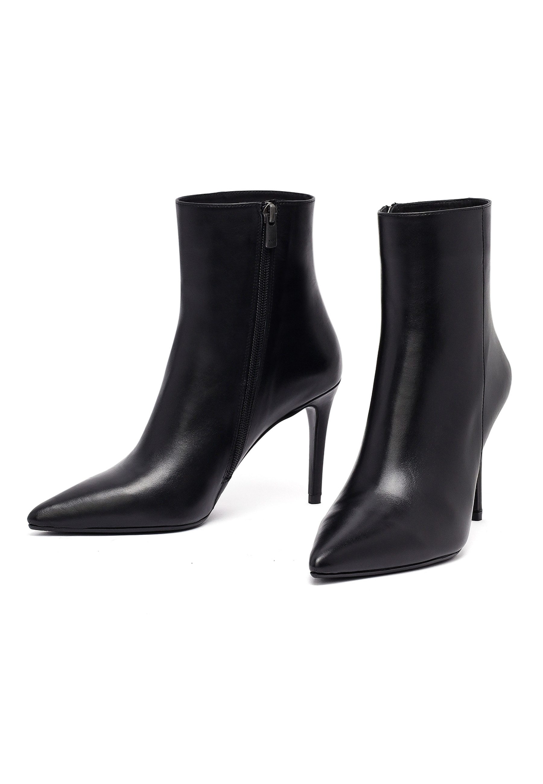 Derimod Absatz-Stiefeletten aus Leder Ankleboots Reißverschluss, Leder-Textil-Futter, TPU Sohle, Absatz 7,5 cm