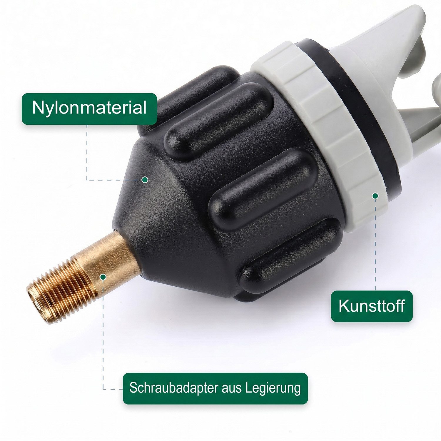 MOPUEA SUP-Pumpe Adapter für Schlauchboote Kompressor Luft Ventiladapter (Adapter Konventionelle Aufblasbares Boot Luftpumpe Luftventiladapter, 1-tlg), Konverte – Bild 3 von 5