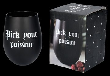 Figuren Shop GmbH Weinglas Weinglas schwarz - Pick Your Poison - Fantasy Gothic Glas Dekoration, Glas