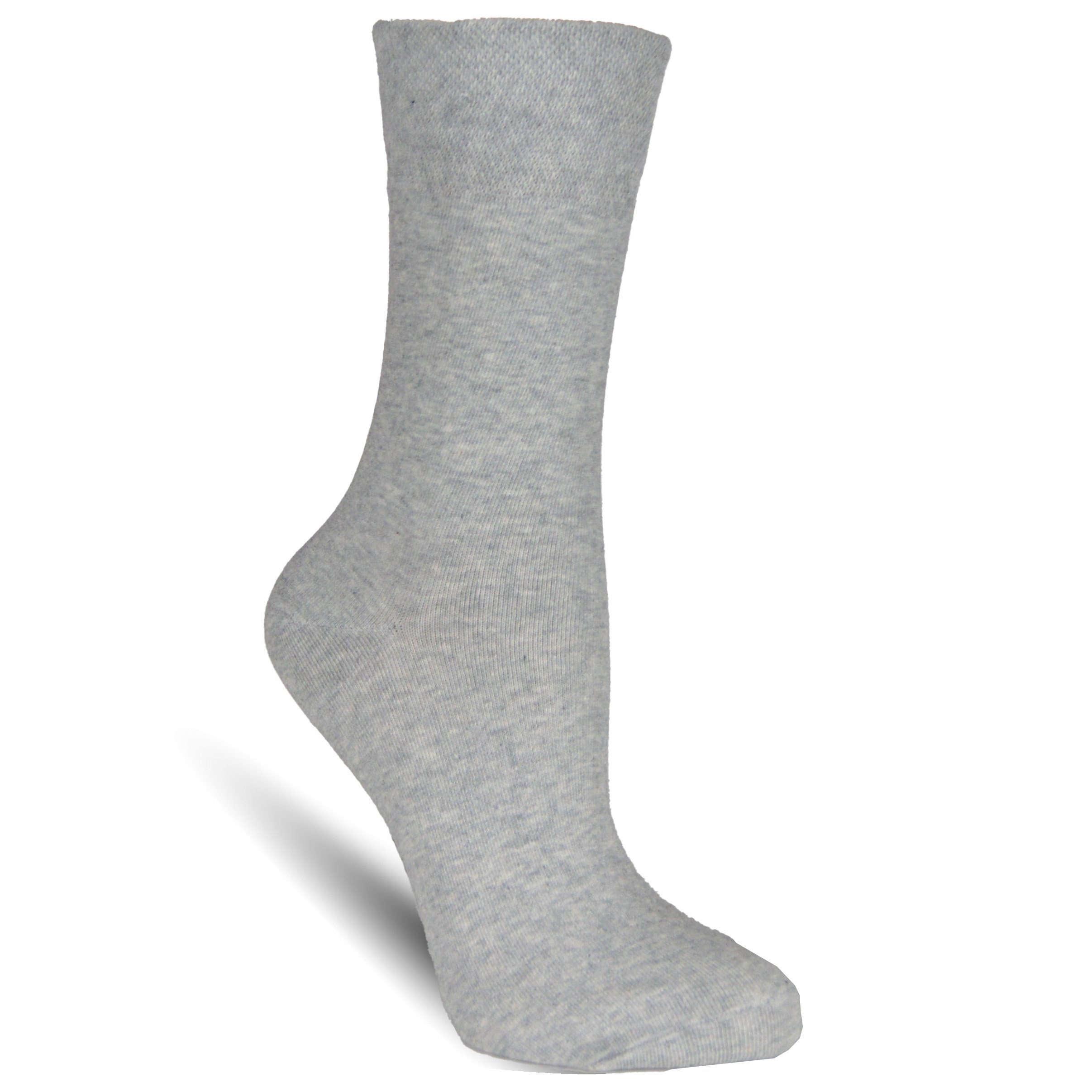 ohne Schwarz (12-Paar) Diabetikersocken Socked elastische ohne Naht Damensocken Strümpfe Einschneiden, Komfortbund, kein Gummi