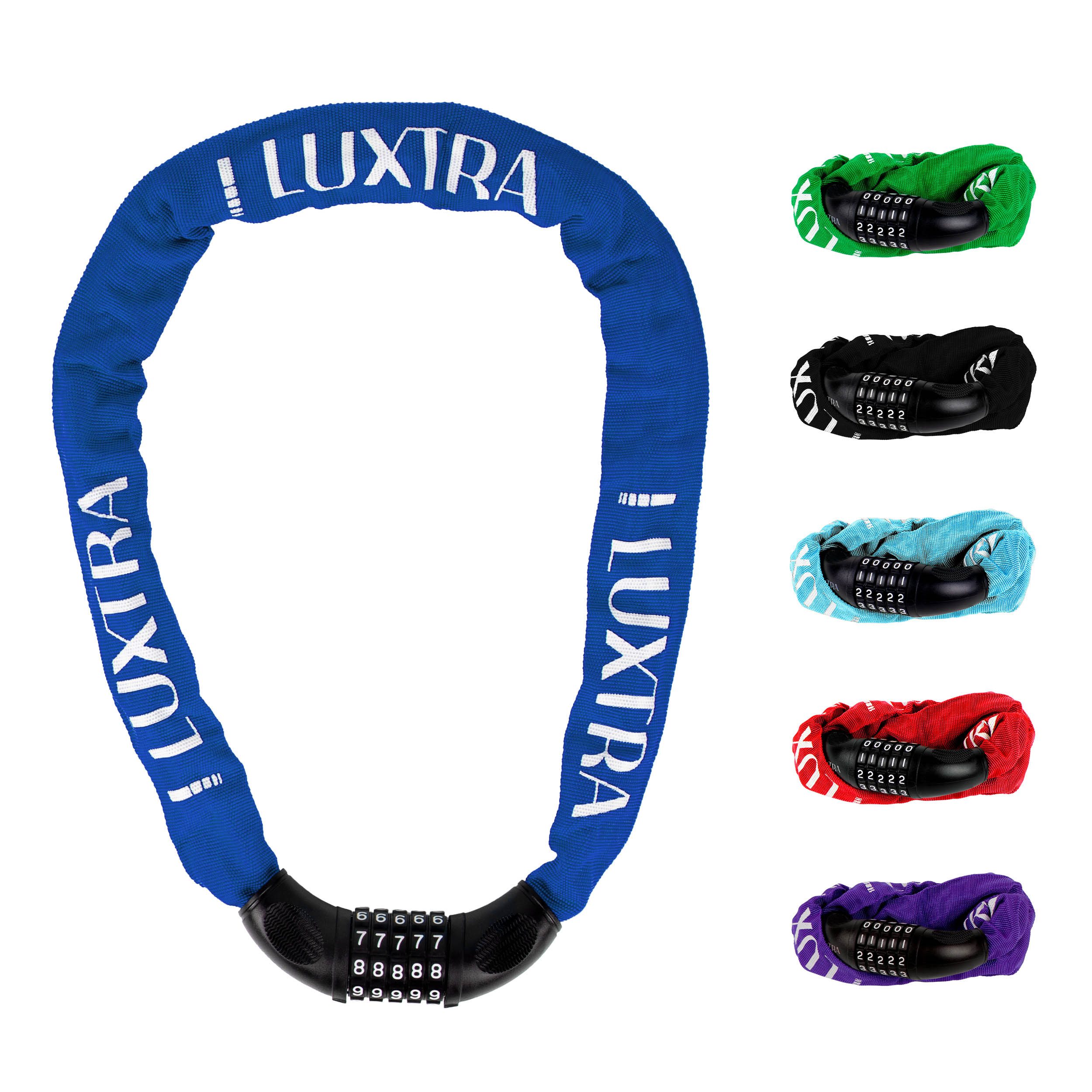 Luxtra Zahlenkettenschloss Fahrradschloss Zahlenkettenschloss mit Sicherheitscode, Blau